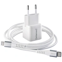 Intenso W30C GaN + C315L Chargeur USB 30 W 1x USB-C®, 1x Apple Lightning blanc intérieure GaN, USB Power Delivery (USB-PD) Intenso W30C GaN + C315L Chargeur USB 30 W 1x USB-C®, 1x Apple Lightning blanc intérieure GaN, USB Power Delivery (USB-PD)