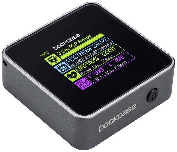 Dockcase Pocket Smart Boîtier pour SSD M.2 USB-C® (USB 3.2 Gen 2) 10 GBit/s M.2 PCIe NVMe 2230 DSWC1M-3G