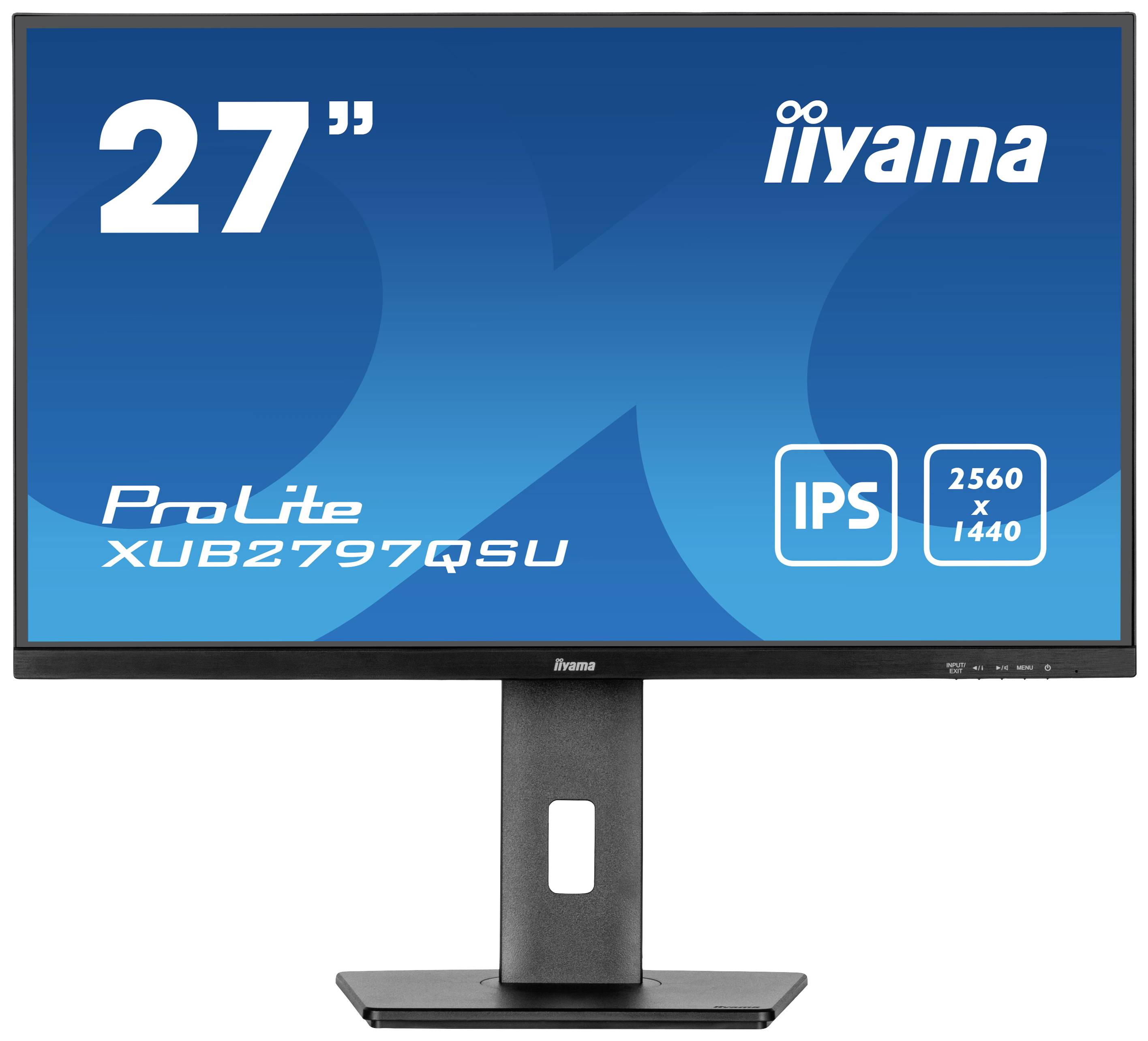 Moniteur LED Iiyama ProLite XUB2797QSU-B1 CEE E (A - G) 68.6 cm 27 pouces 2560 x 1440 pixels 16:9 1 ms HDMI™, DisplayPort, casque