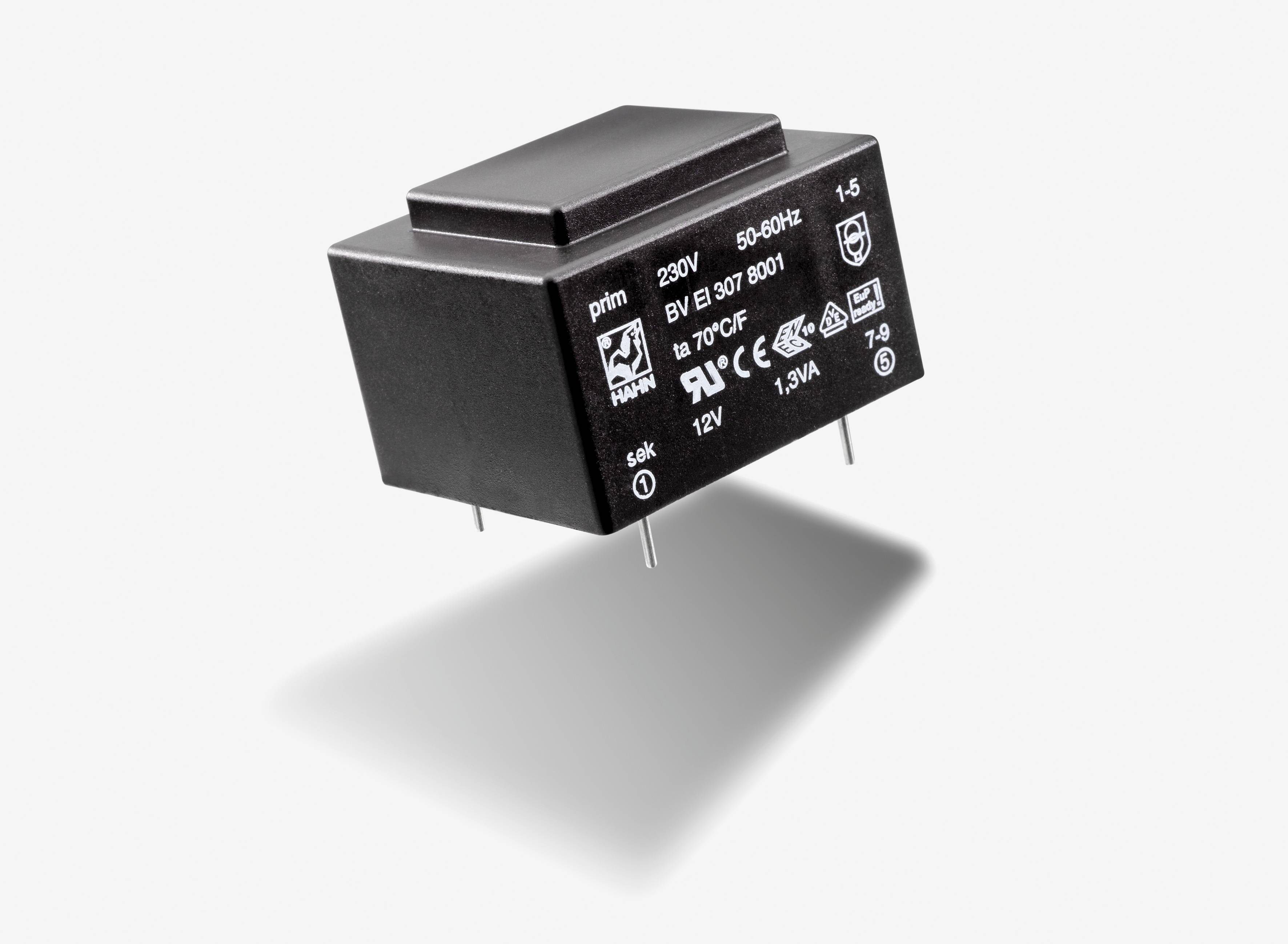 Hahn BV EI 306 8016 Transformateur pour circuits imprimés 1 x 230 V 1 x 6 V/AC 2.8 VA 467 mA