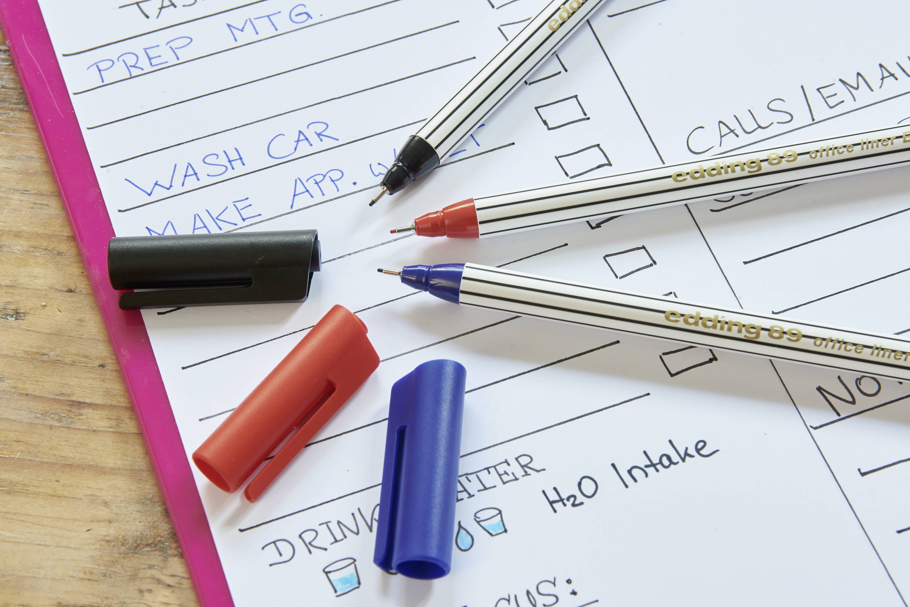 Edding 4-89-3-1999 Stylo feutre fin noir, rouge, bleu 0.3 mm 3 pc(s)