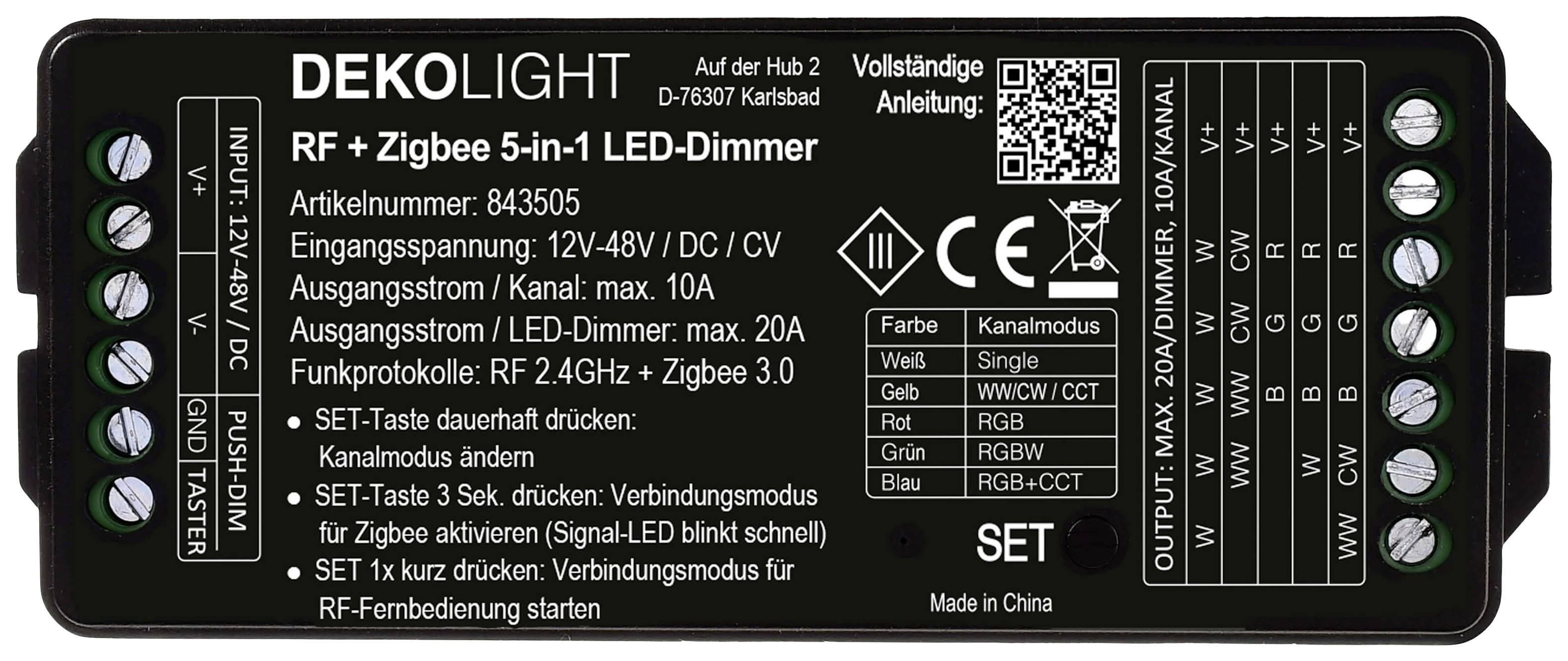 Deko Light 843505 Récepteur de variateur 1 pc(s)