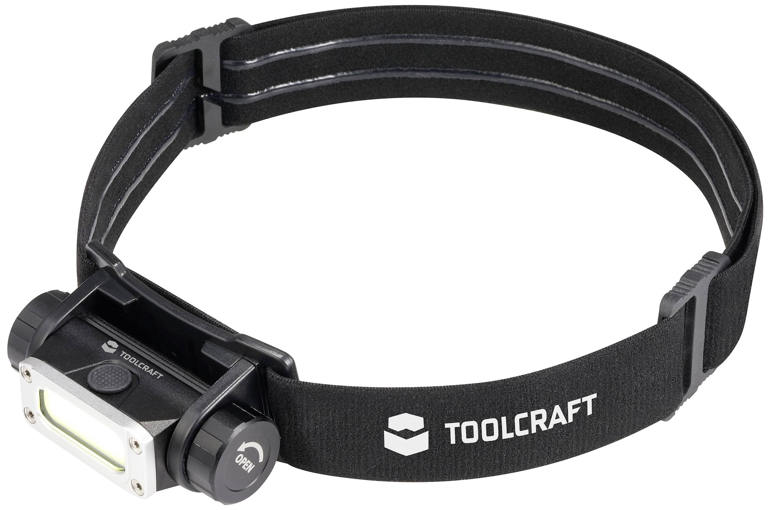 Lampe frontale LED COB TOOLCRAFT TO-9469515 batteries Li-ions 450 lm 13 h TO-9469515