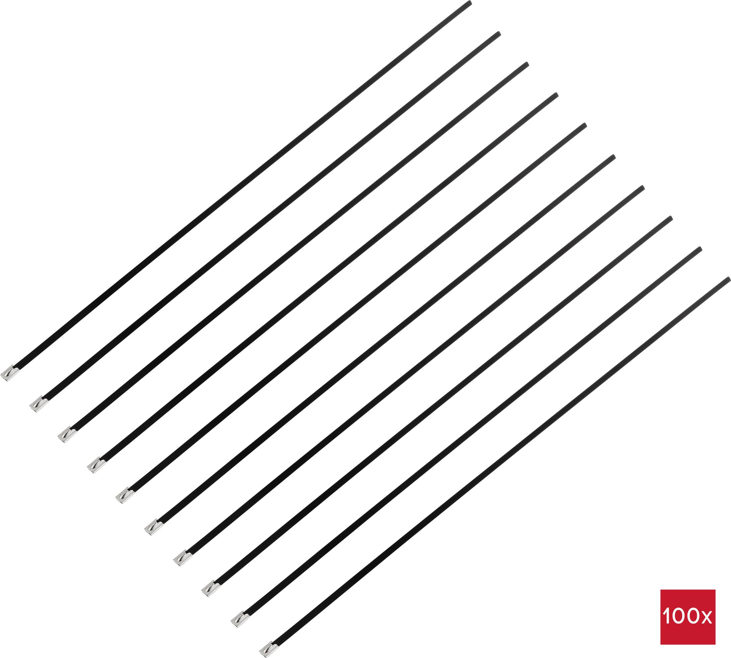 TRU COMPONENTS TC-12656632 Serre-câbles en acier 680 mm 7.9 mm AISI 316 avec revêtement 100 pc(s)