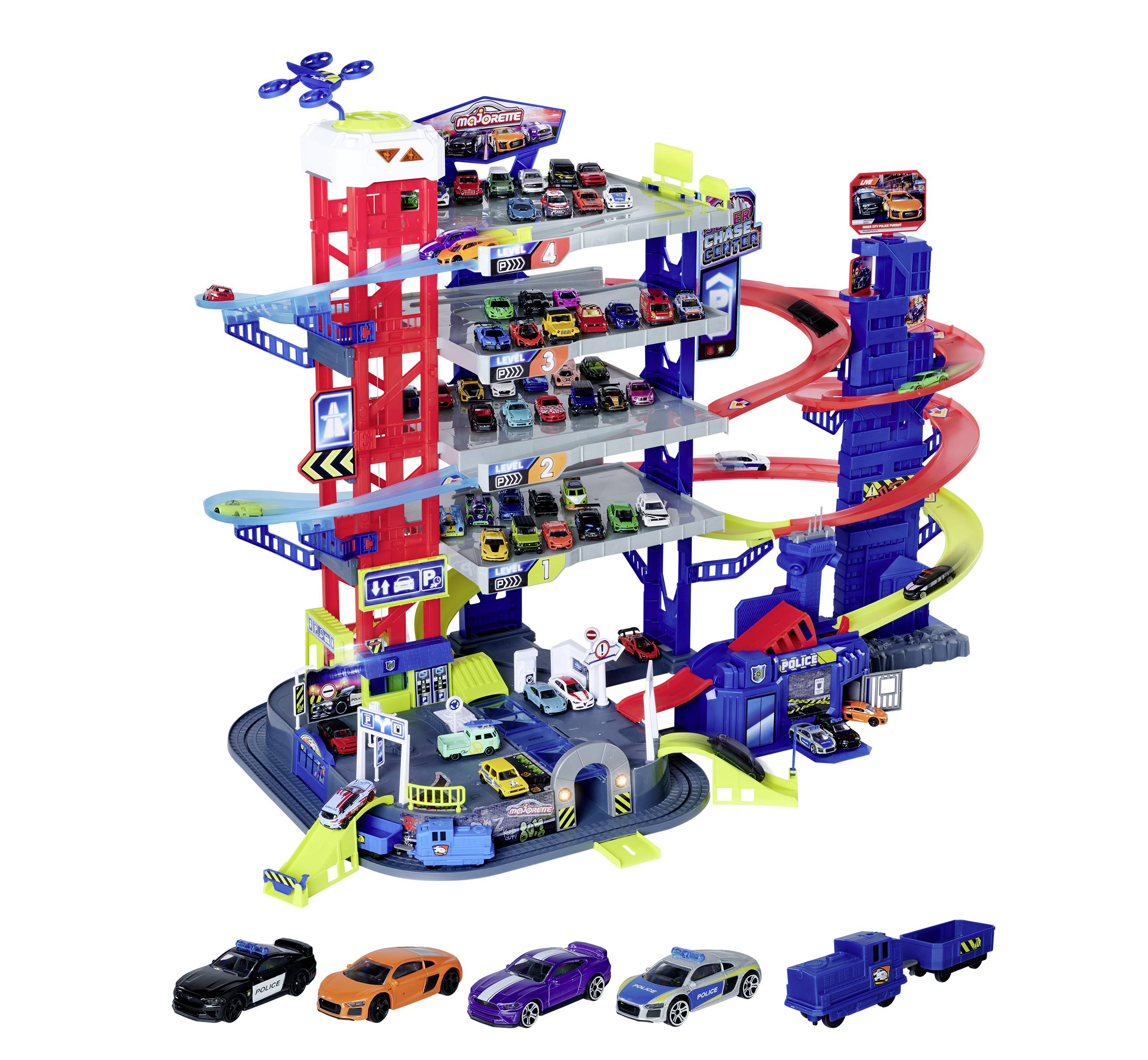 Mj Majorette Super Chase Center+5 Vehicl