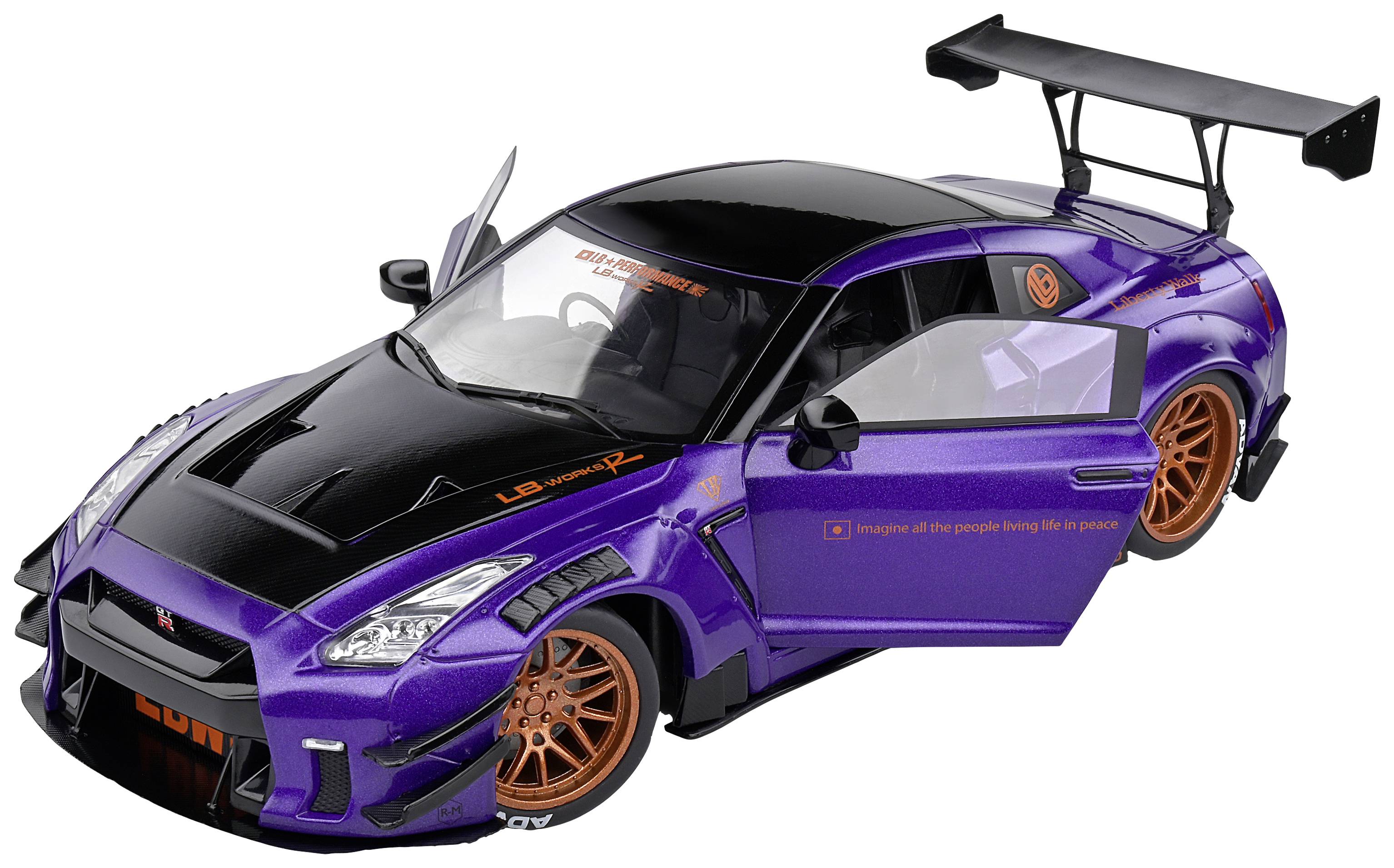 Solido Nissan GT-R (R35) lila 1:18 Modèle réduit de voiture
