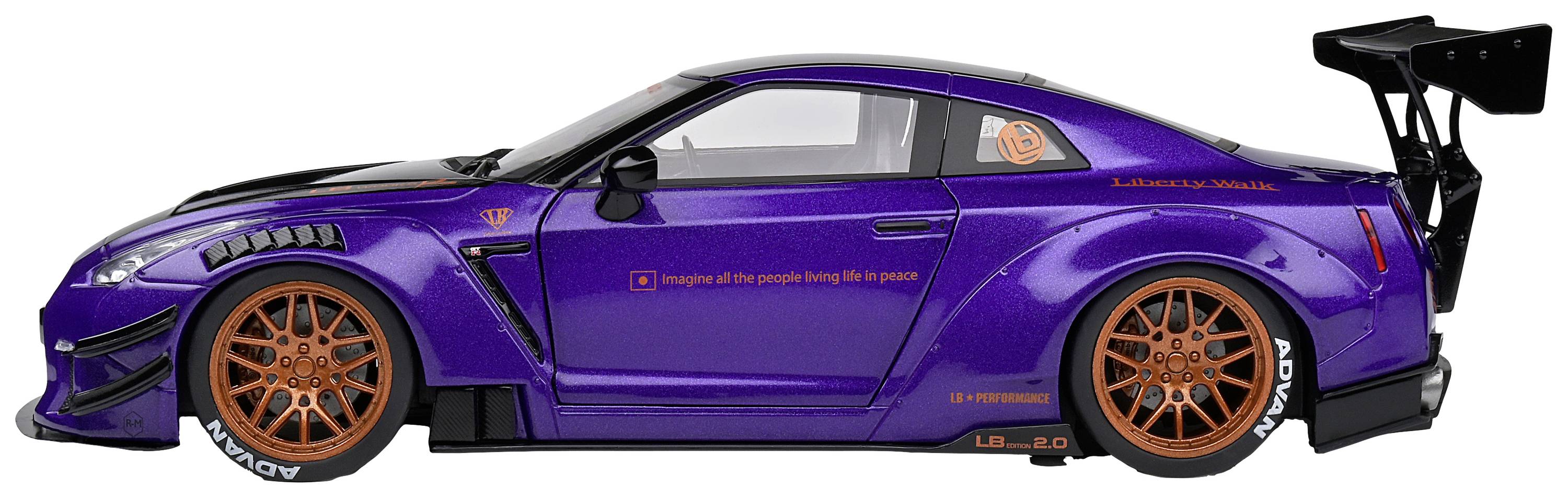 Solido Nissan GT-R (R35) lila 1:18 Modèle réduit de voiture