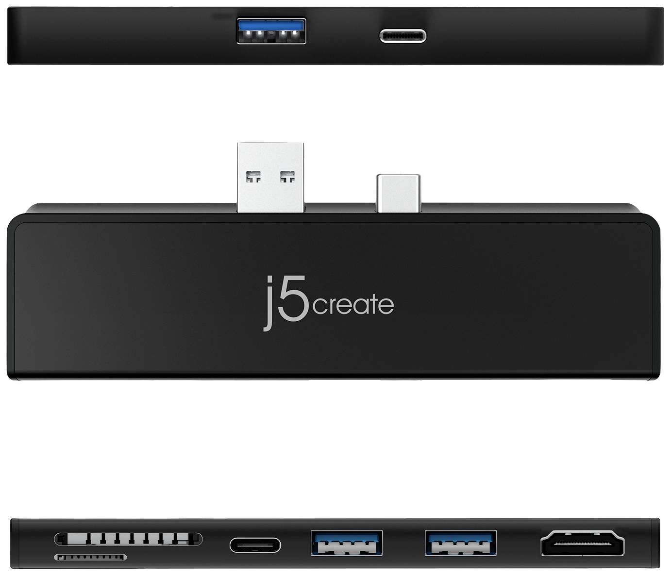 j5create USB 3.2 Gen 1 (USB 3.0), USB-C® Station d'accueil pour tablette JCD324B-N