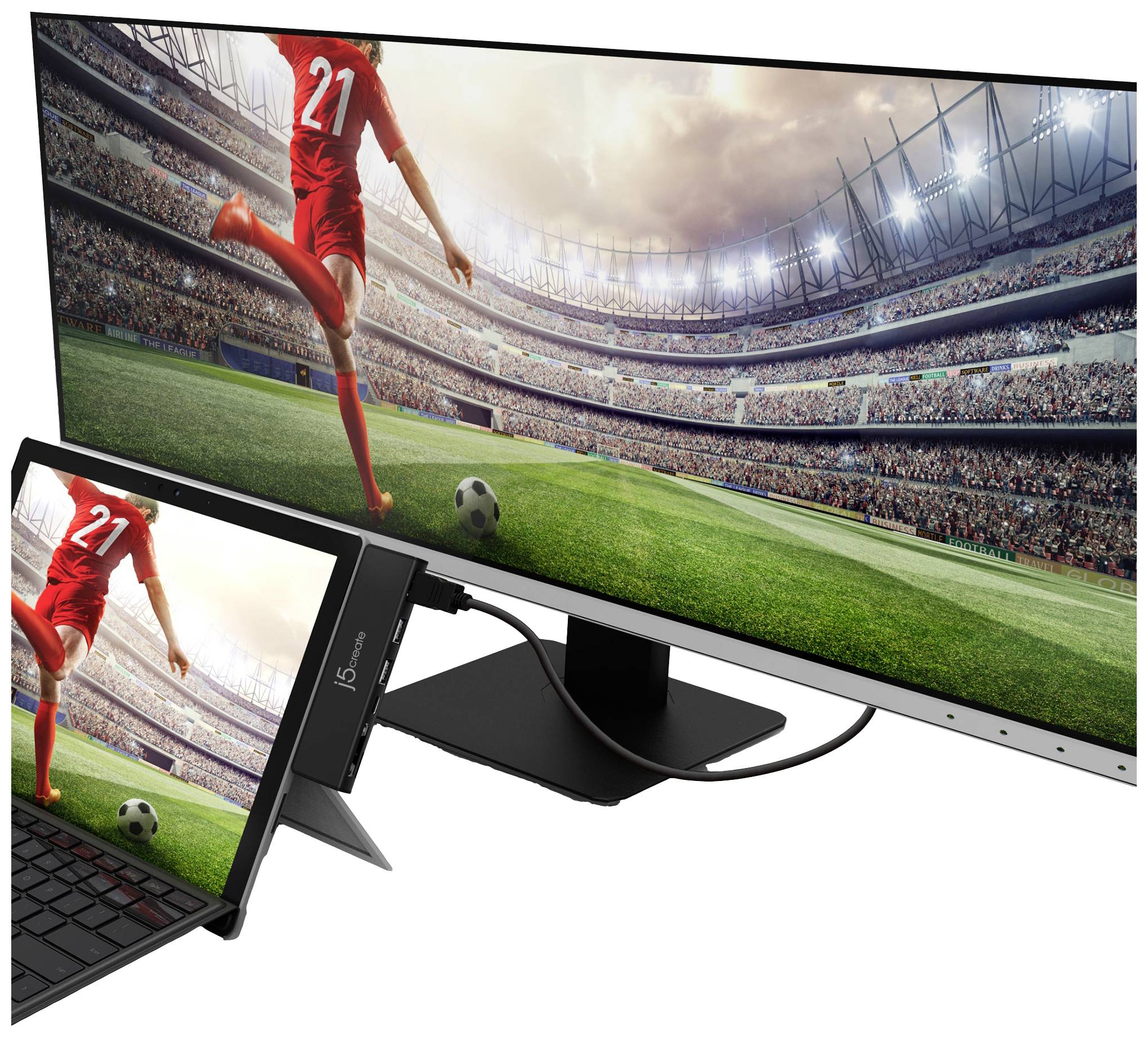 j5create USB 3.2 Gen 1 (USB 3.0), USB-C® Station d'accueil pour tablette JCD324B-N