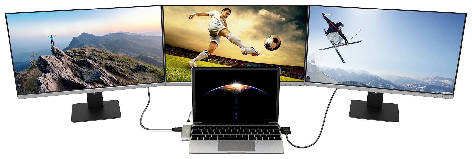 j5create Station d'accueil USB-C® Dock Convient pour les marques: Apple lecteur de cartes intégré, alimentation USB-C®