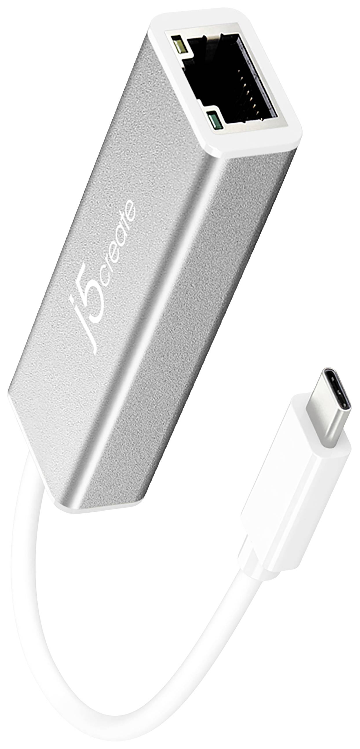 j5create USB-C® Adaptateur [1x USB-C® - 1x RJ45] JCE133G-N 0.1 m