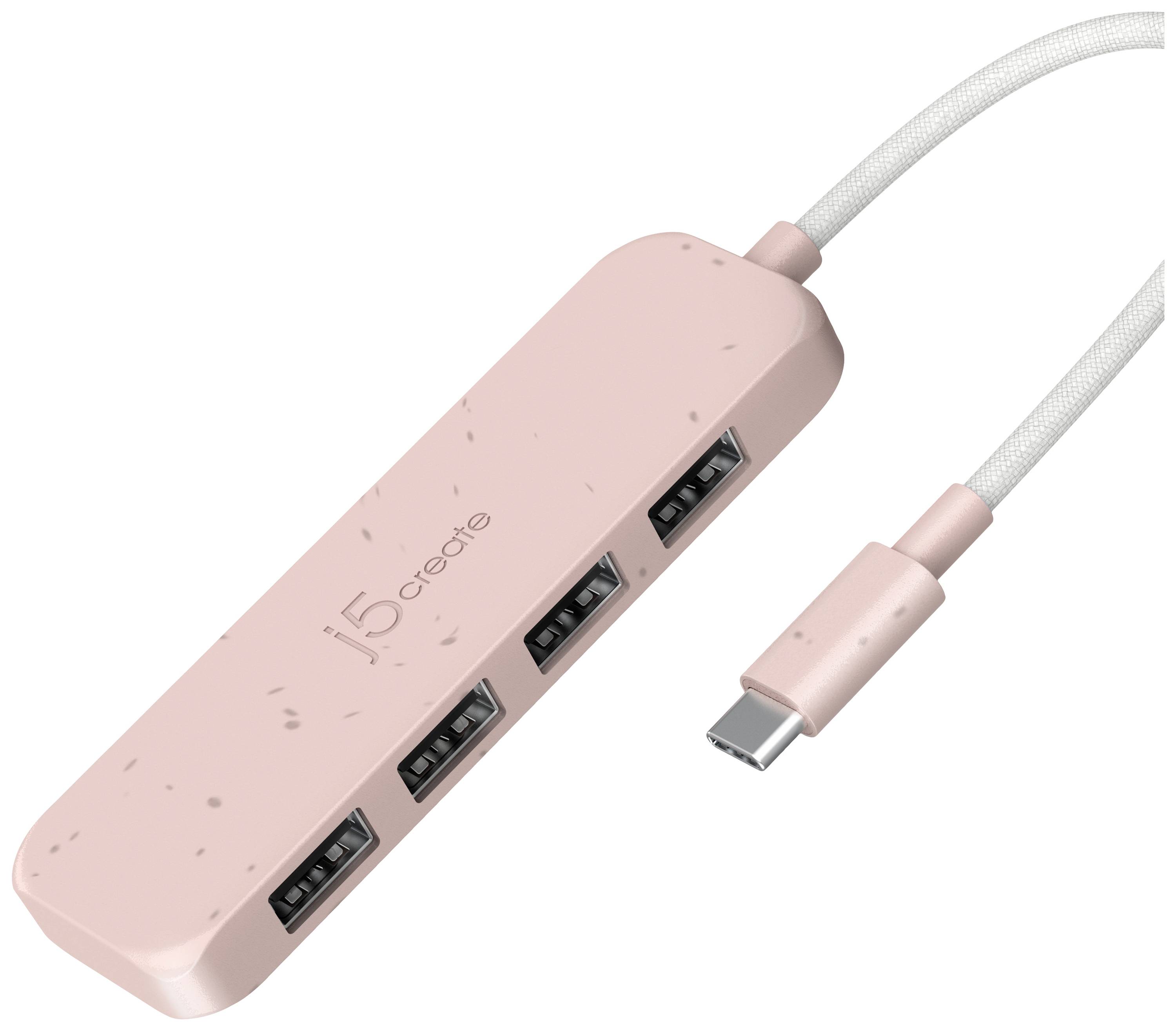 Hub USB 3.1 j5create JCH341ER-N 4 ports rose