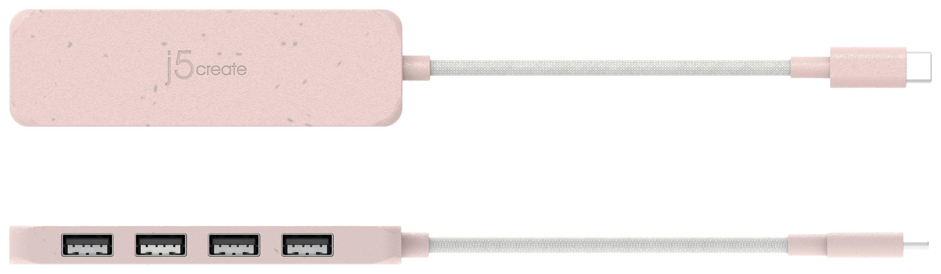 Hub USB 3.1 j5create JCH341ER-N 4 ports rose