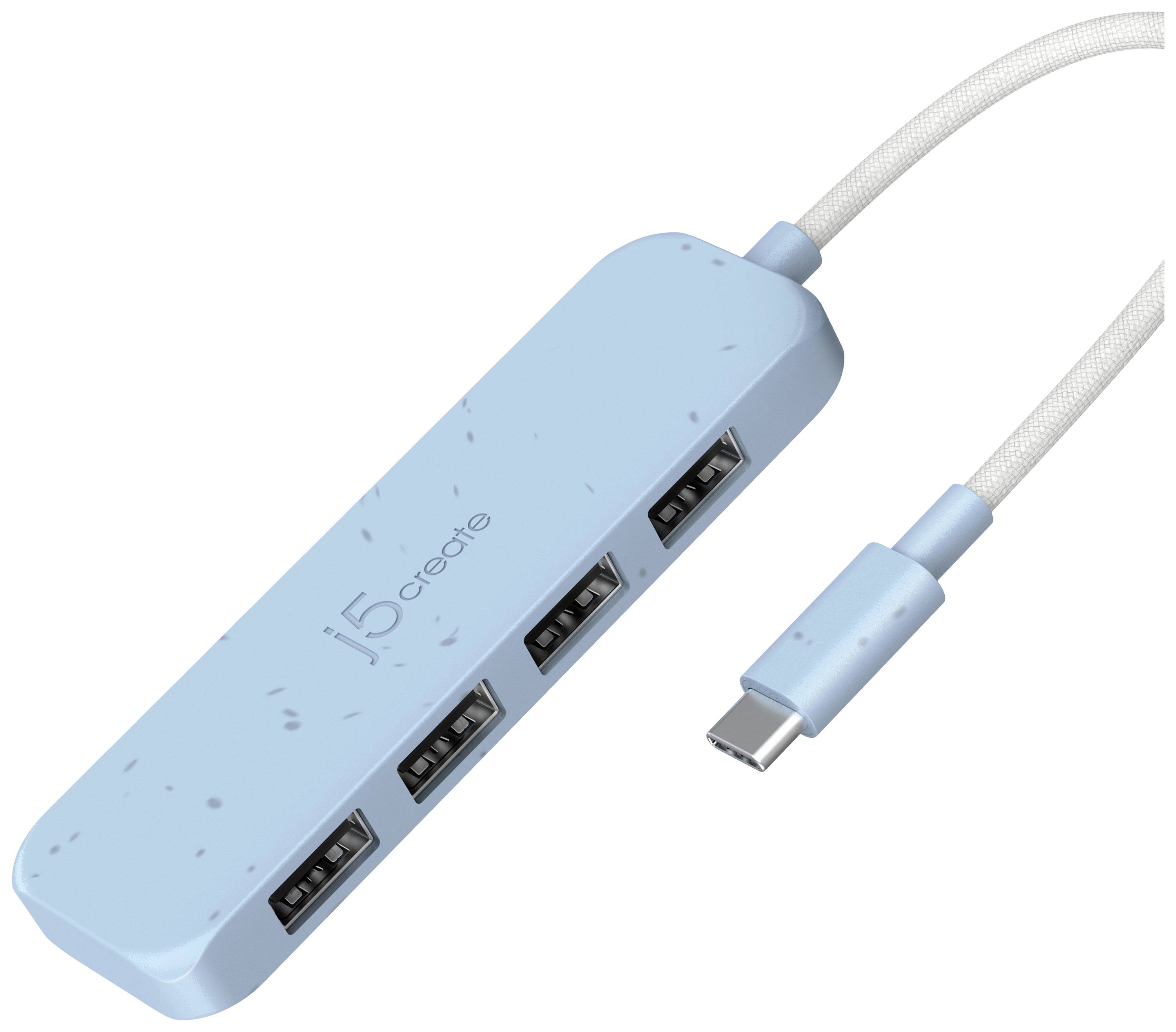 Hub USB 3.1 j5create JCH341EC-N 4 ports cyan