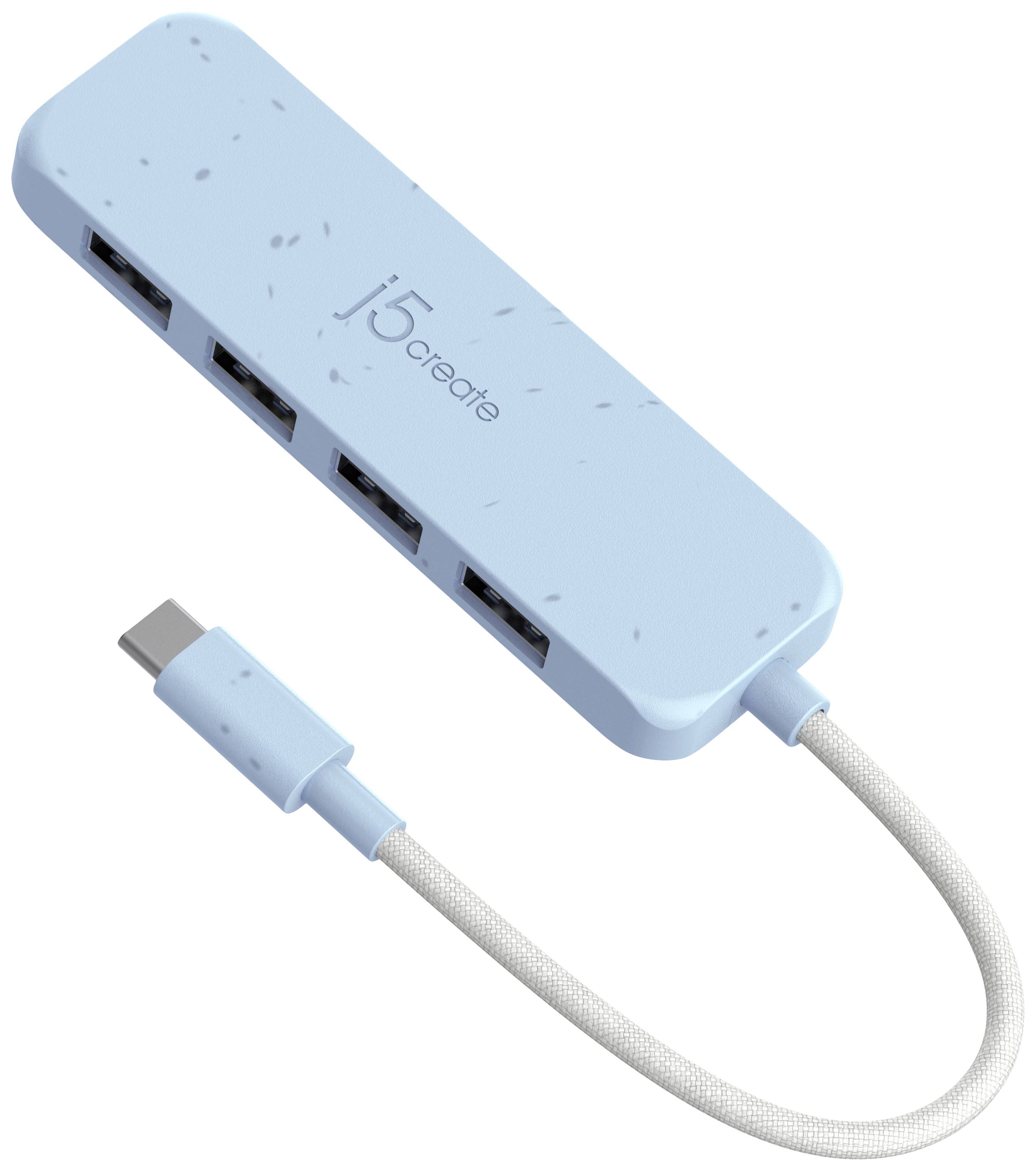 Hub USB 3.1 j5create JCH341EC-N 4 ports cyan