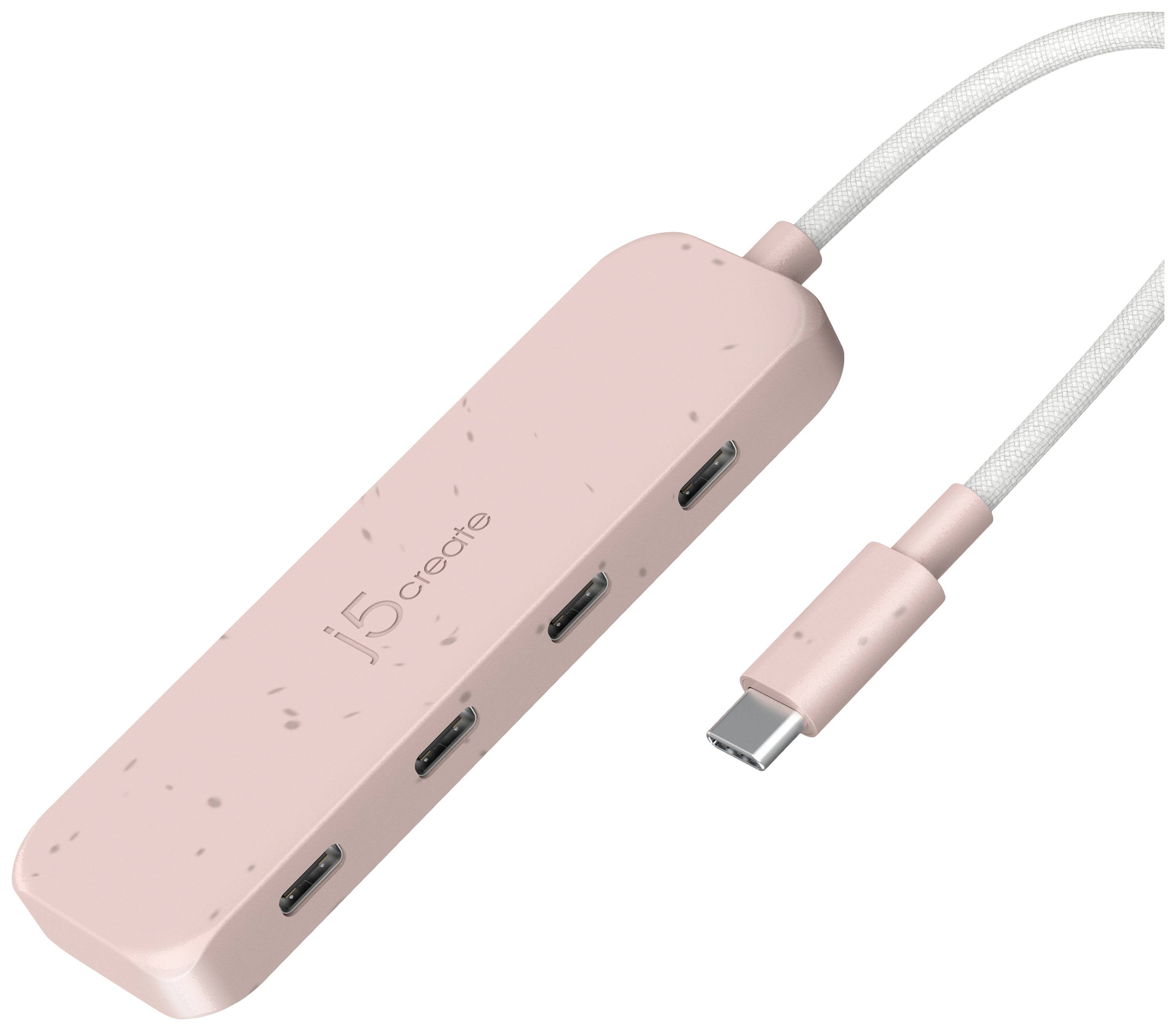 Hub USB 3.1 j5create JCH345ER-N 4 ports rose