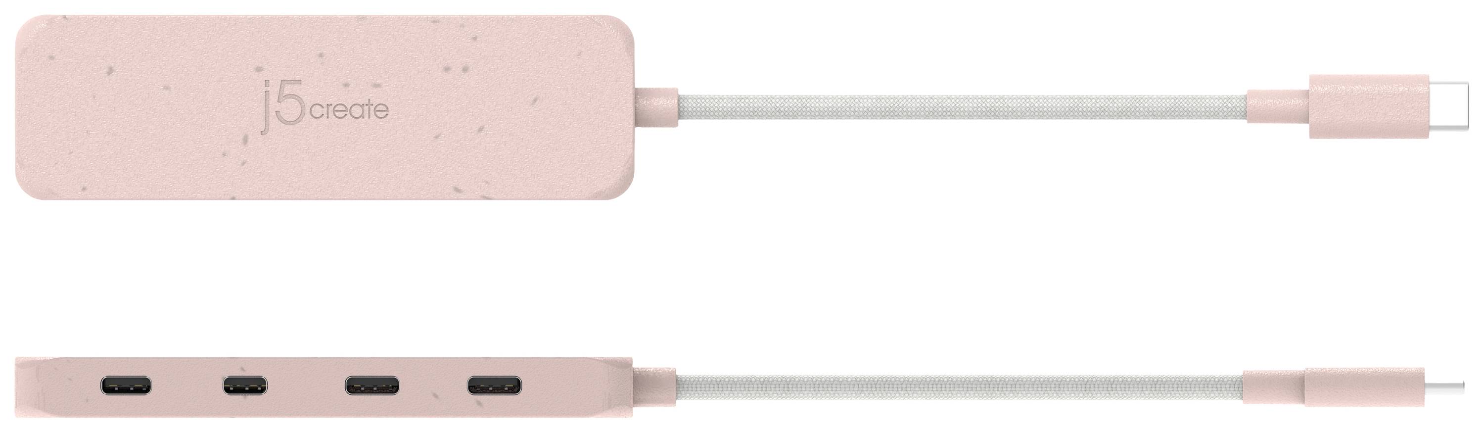 Hub USB 3.1 j5create JCH345ER-N 4 ports rose