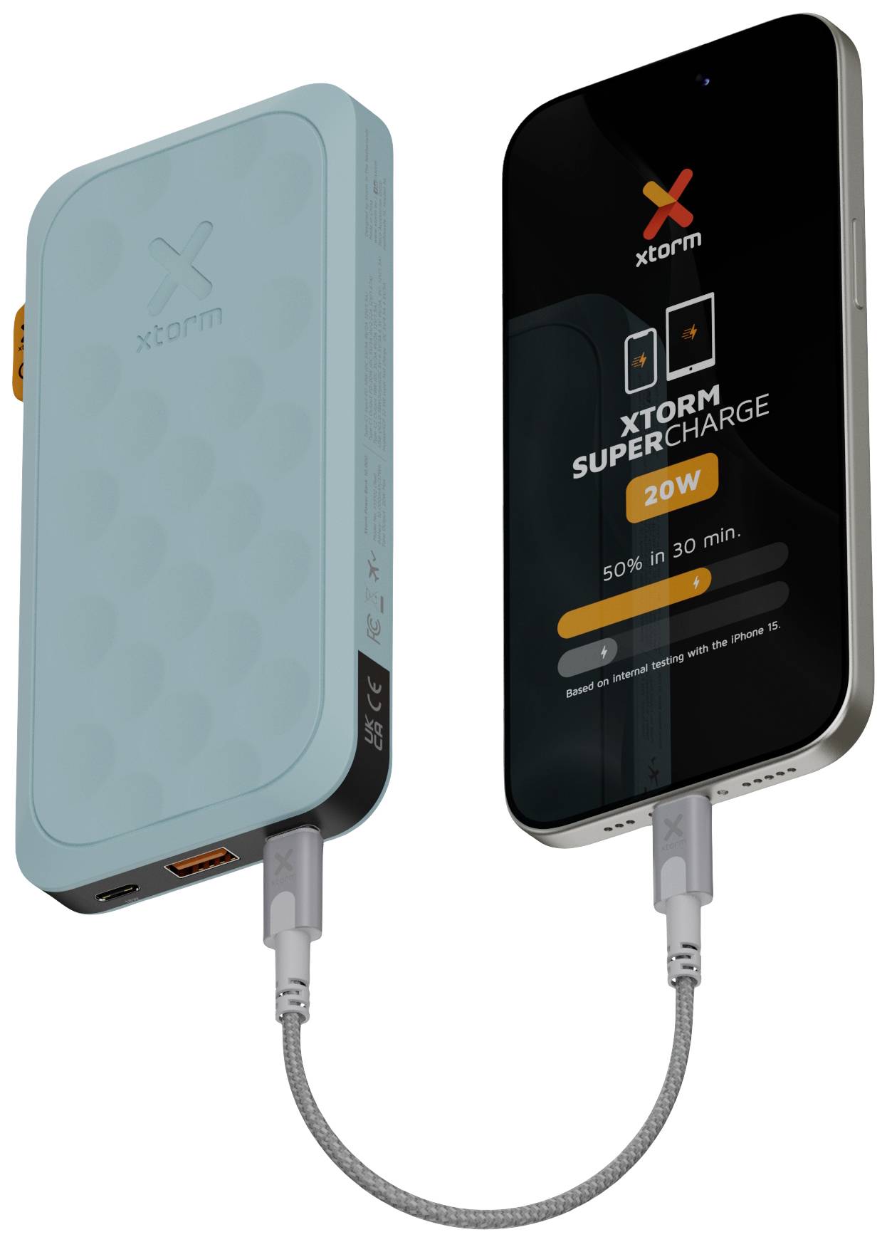 XTORM FS5102 Batterie USB-C® 10000 mAh LiPo USB-A, USB-C® bleu-vert