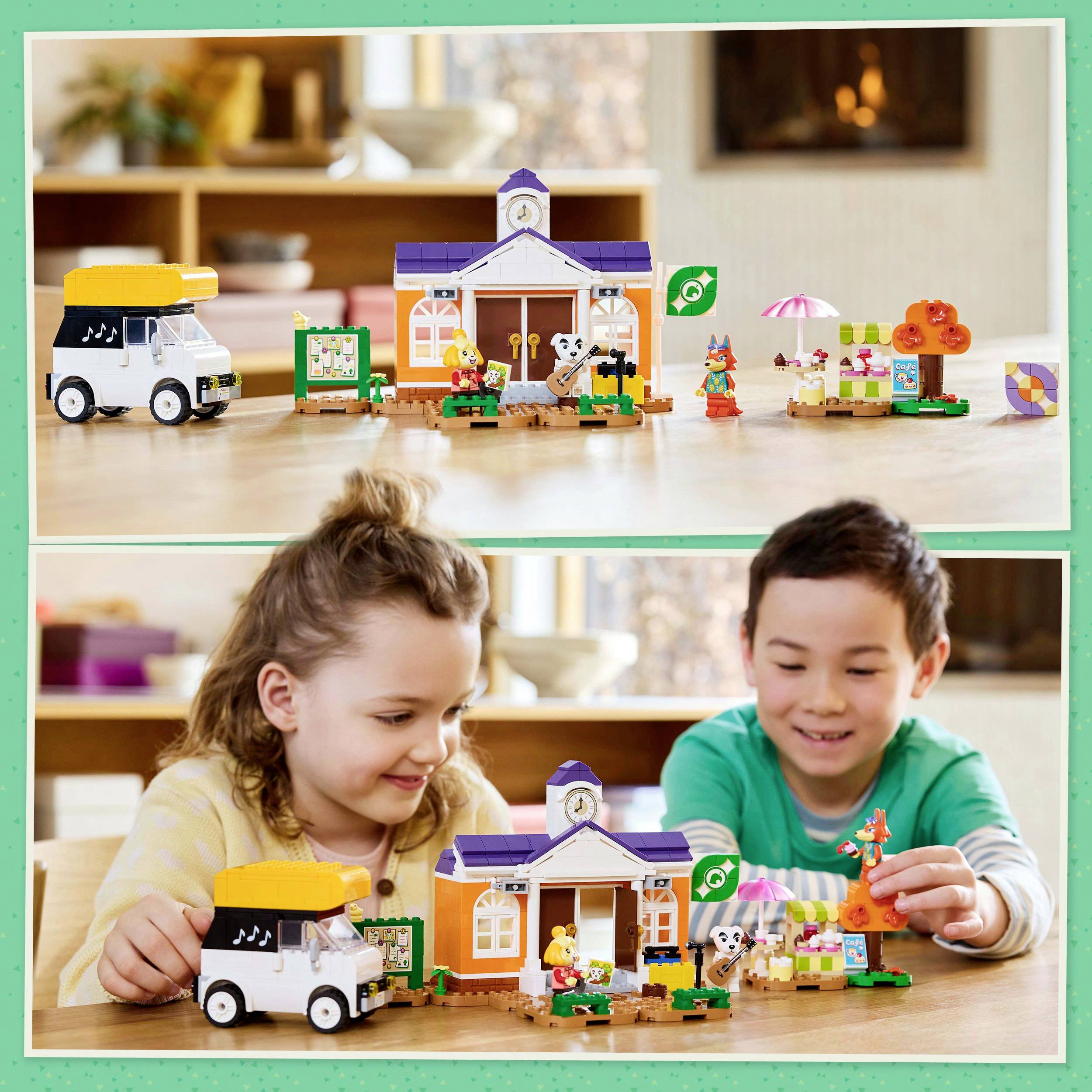 77052 LEGO® Animal Crossing K.K. joue sur la place de la fête