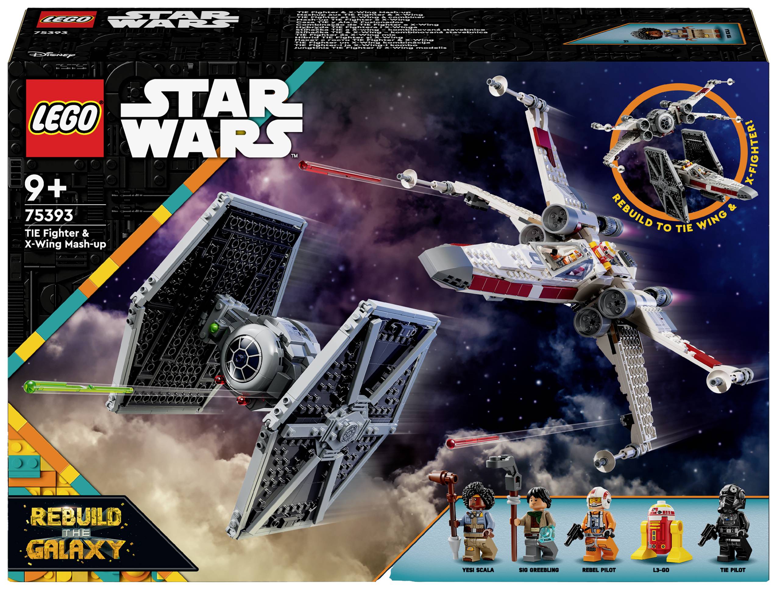 75393 LEGO® STAR WARS™ Mashup de TIE Fighter & X-Wing