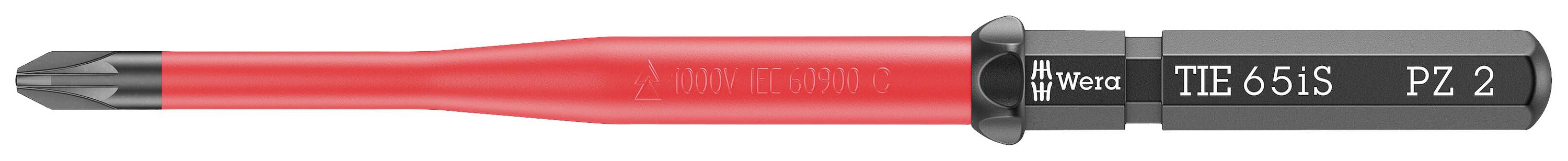 Wera Kraftform Kompakt VDE 65 iS PZ 2 x 157 mm TIE pour électricien Pozidriv Lame interchangeable PZ 2