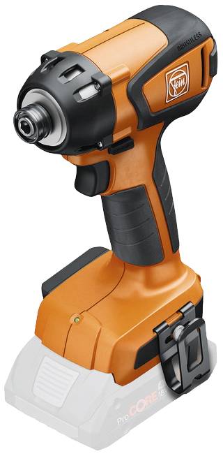 Visseuse sans fil en coloris orange et noir. Design compact, poignée ergonomique et boîtier robuste.
