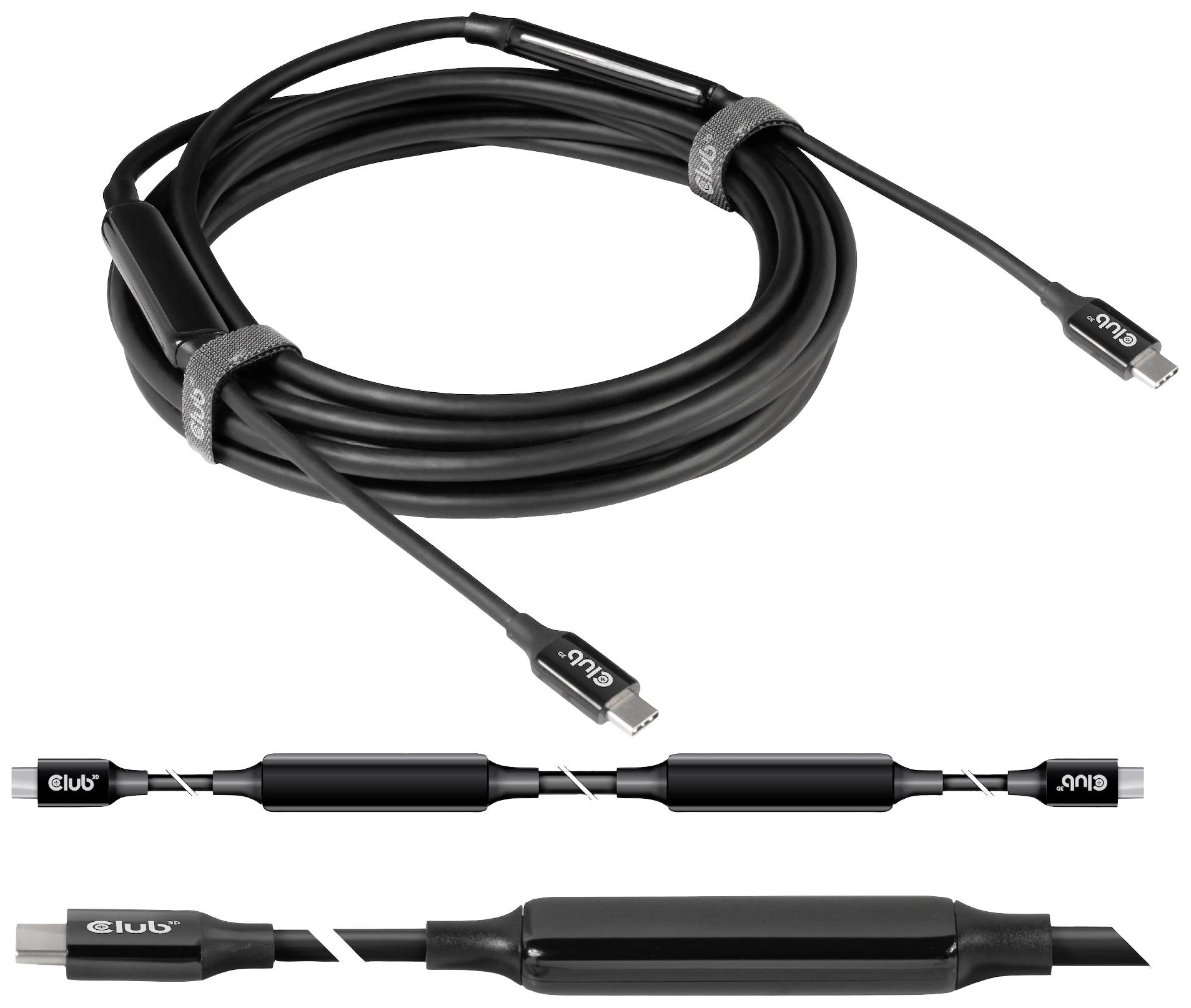 club3D Câble USB-C USB-C® mâle 5.00 m noir CAC-1535