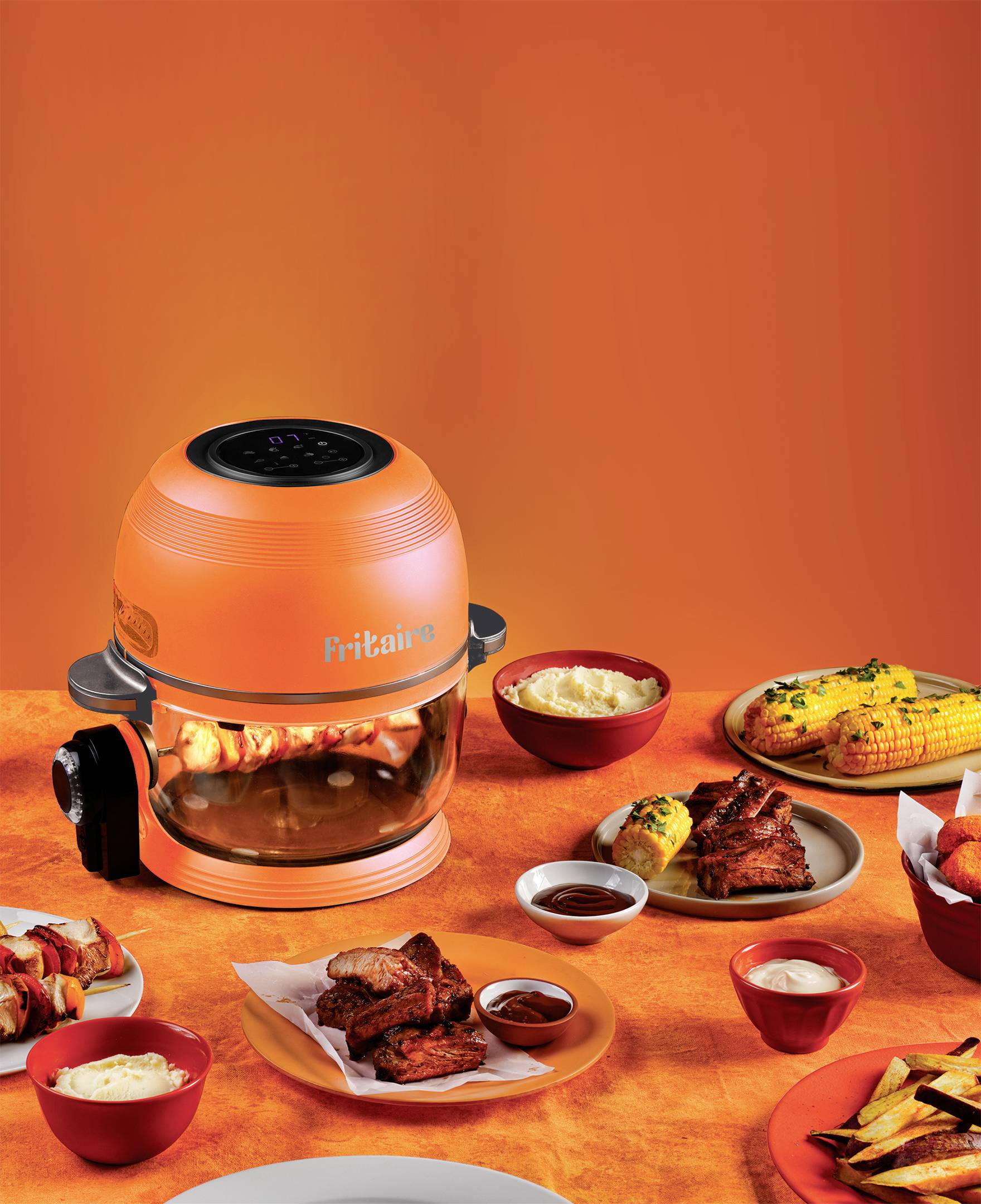 Fritaire 11534 Friteuse à air chaud sans BPA orange