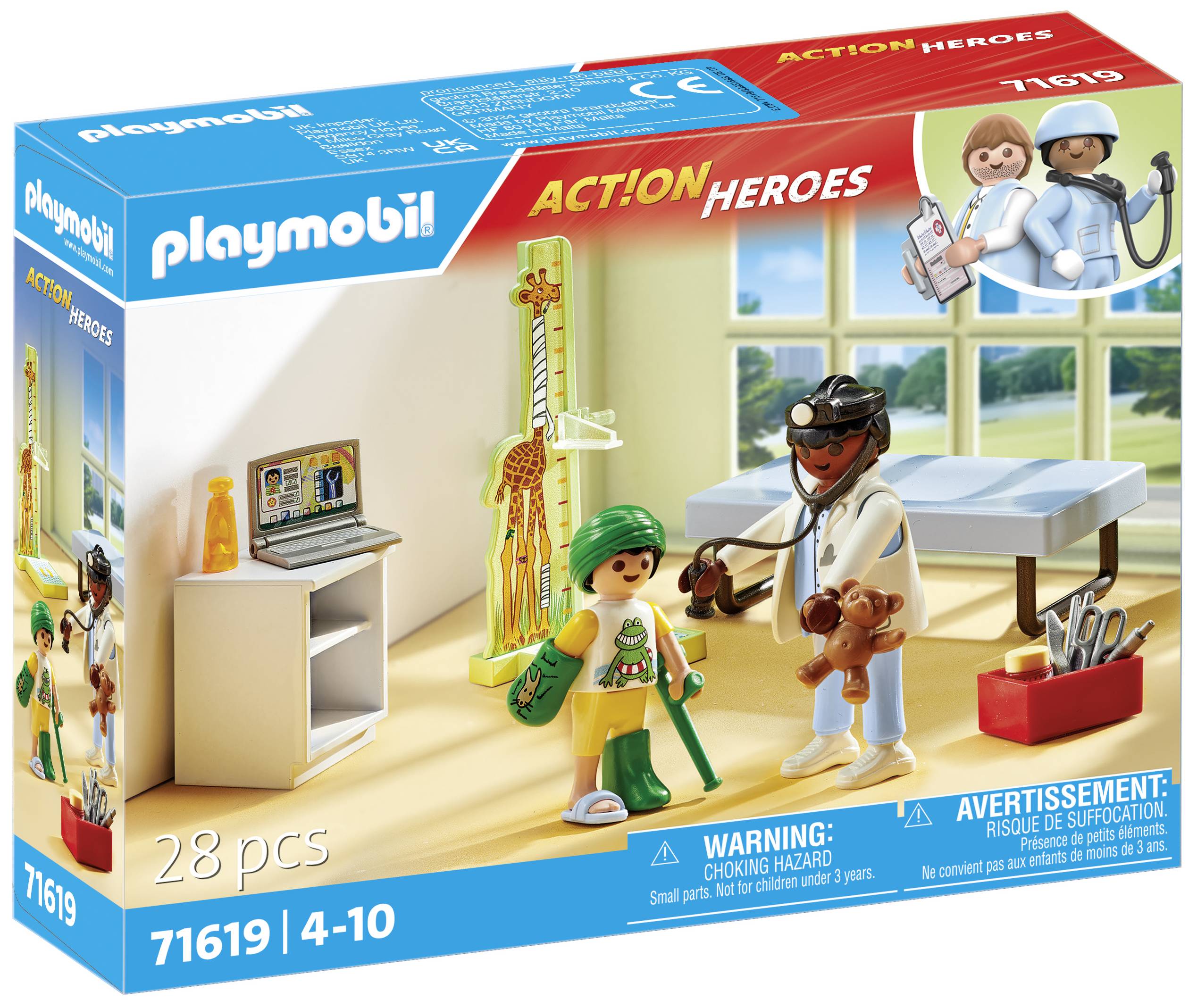 Playmobil® ACT!ON HEROES Médecin enfant avec ours en peluche 71619