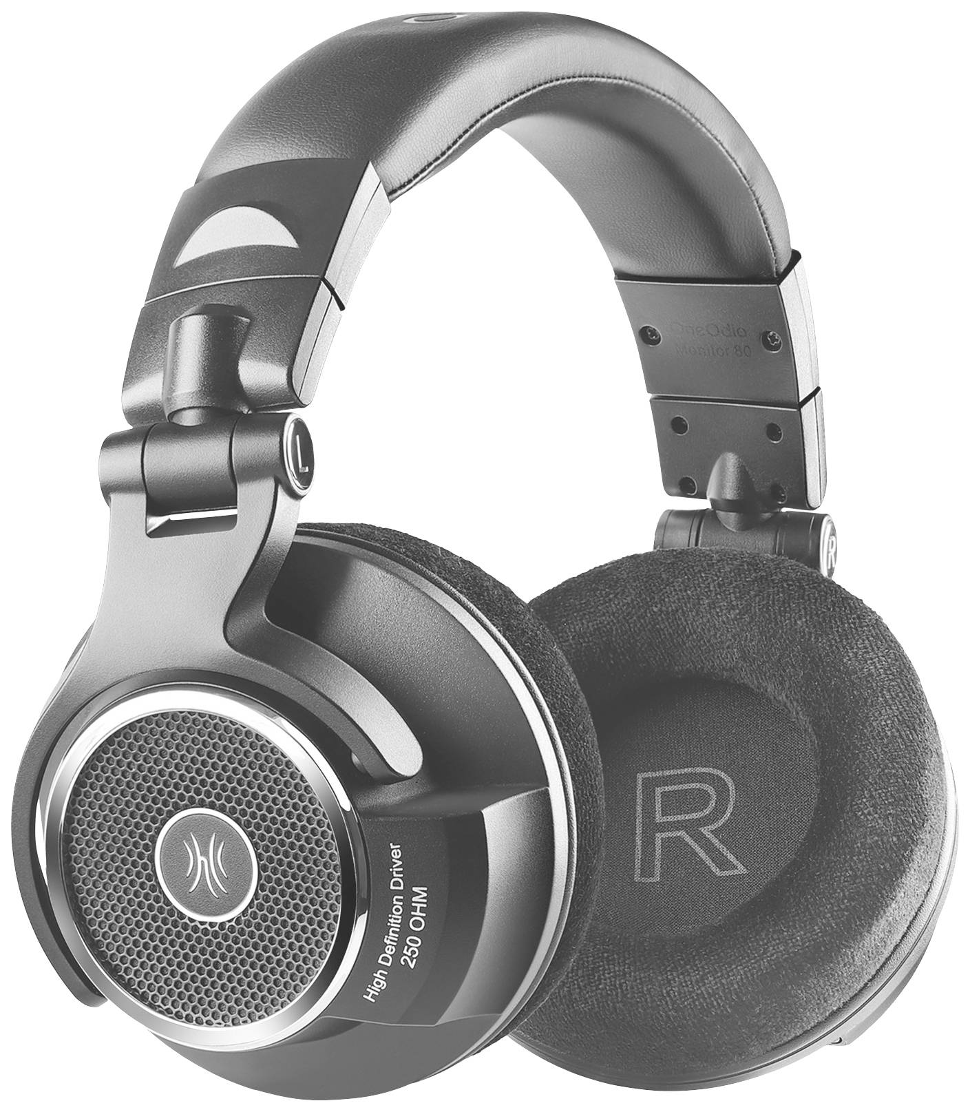 OneOdio Monitor 80 Casque supra-auriculaire filaire Stereo noir Audio haute résolution pliable, coques pivotantes pour le studio