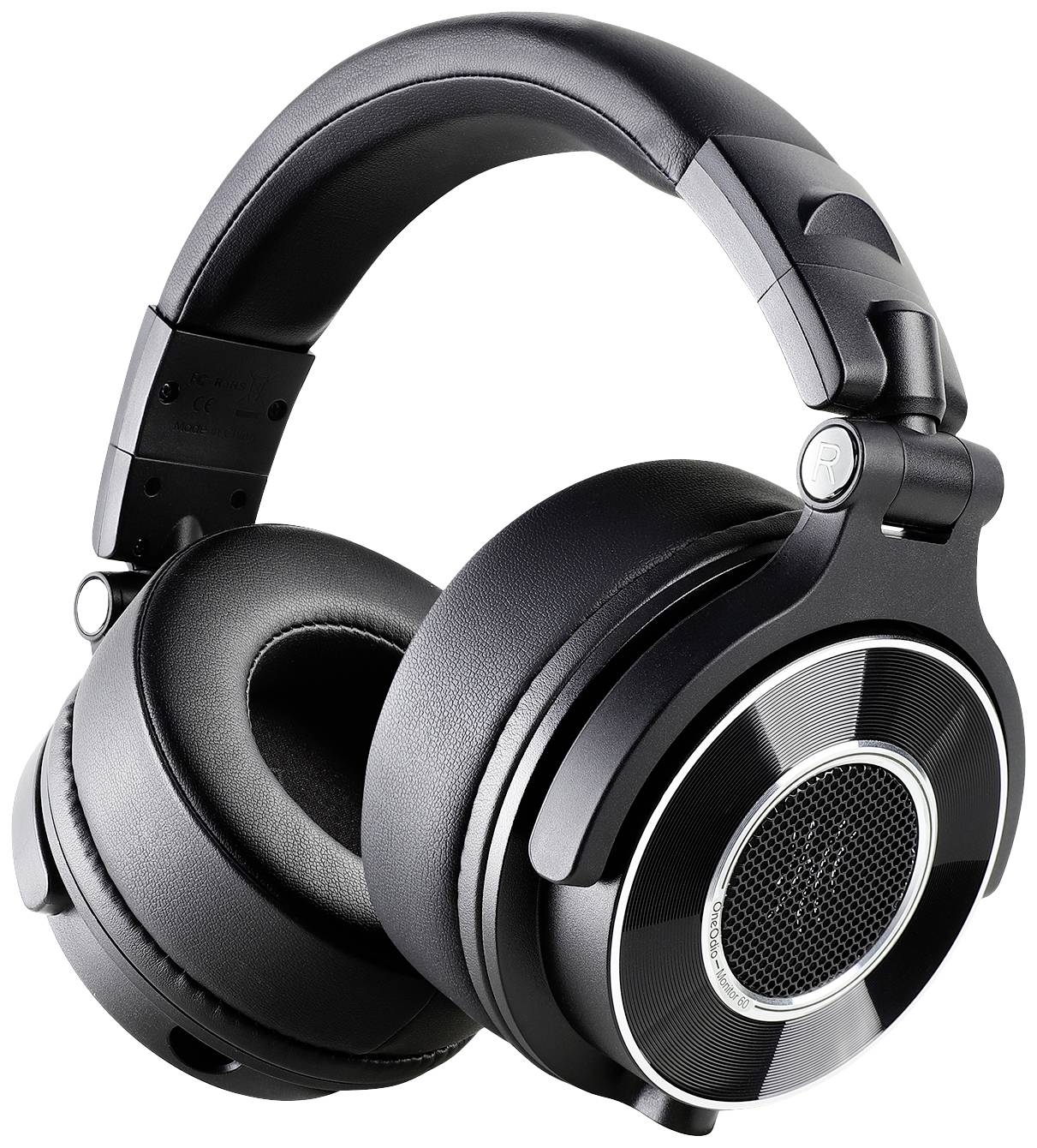 OneOdio Monitor 60 Casque supra-auriculaire filaire Stereo noir Audio haute résolution pliable, coques pivotantes pour le studio