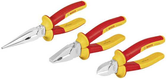 Bosch Professional 1600A02NG0 VDE Jeu de pinces 3 pièces
