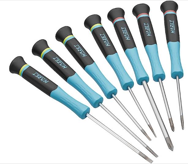 Hazet 811EL/7 pour électricien Jeu de tournevis 7 pièces vis à fente, cruciforme Phillips