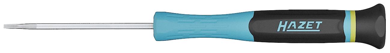 Tournevis avec manche bleu-noir portant l'inscription 'Hazet', adapté aux travaux de vissage précis.