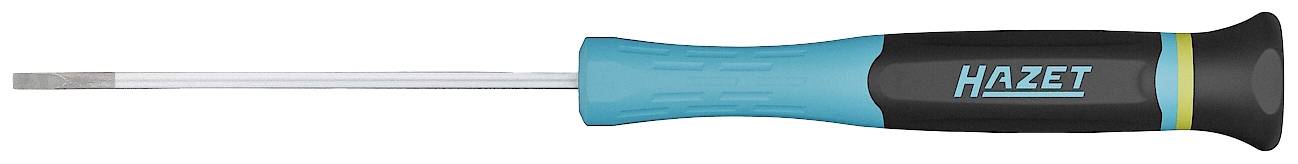Un tournevis à manche bleu-noir de la marque Hazet, adapté à différents travaux de vissage.