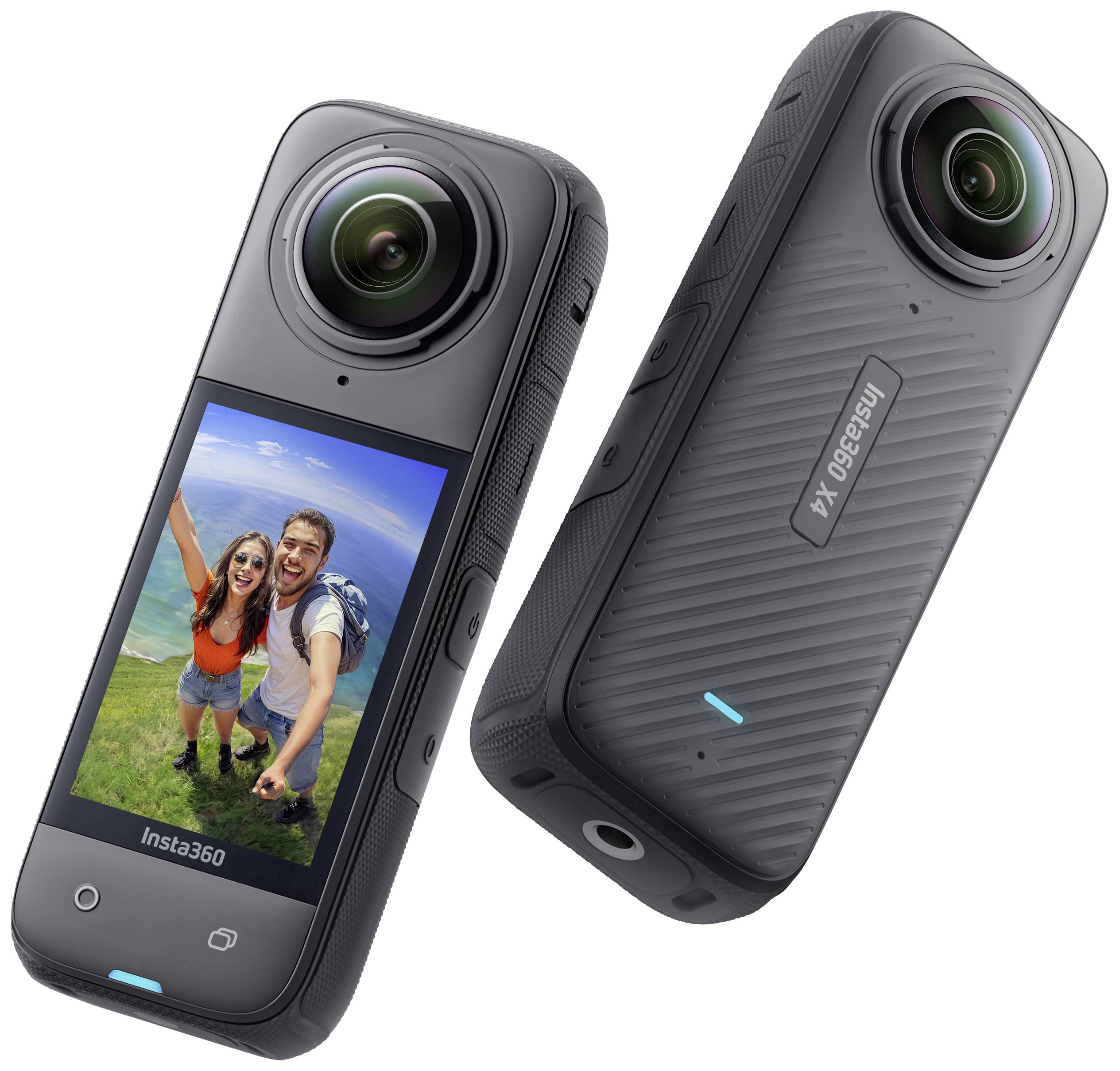 Insta360 X4 Action Cam 360° 8K, écran tactile, WiFi, étanche, accéléré, Webcam
