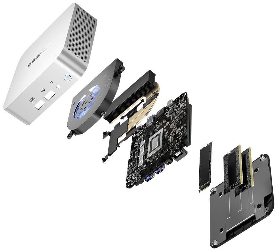 GEEKOM Mini-PC (HTPC) A8 AMD Ryzen 7 8845HS 32 GB RAM 1 TB SSD AMD Carte graphique 780M Win 11 Pro A8