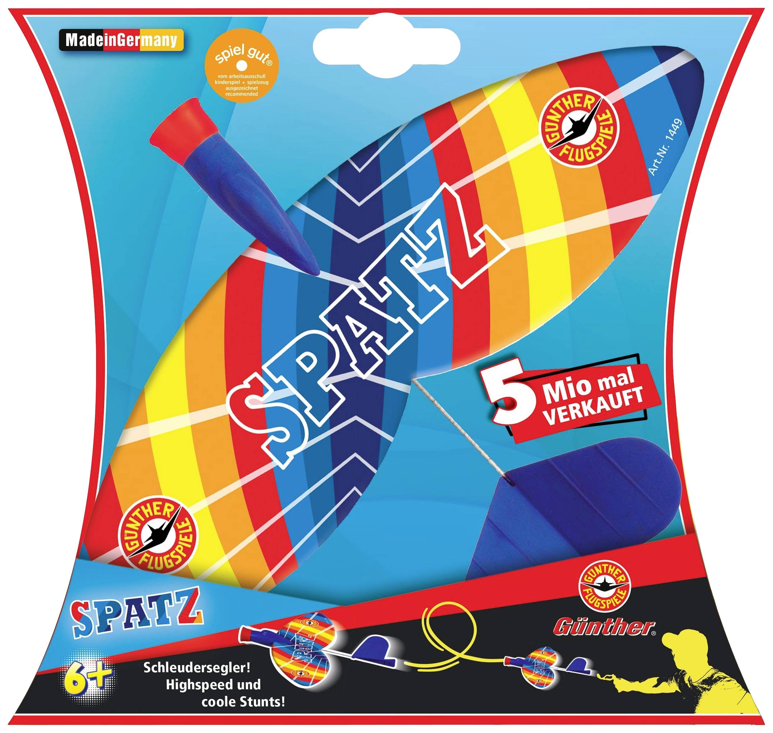 Günther Flugspiele Cerf-volant Avion pour enfants Envergure (détails) 240 mm