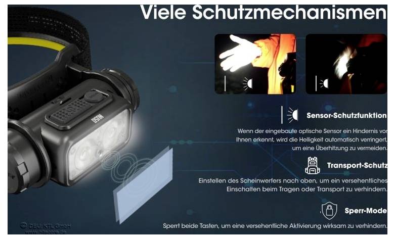 Lampe frontale LED NiteCore NU50 à batterie 1400 lm NC-NU50