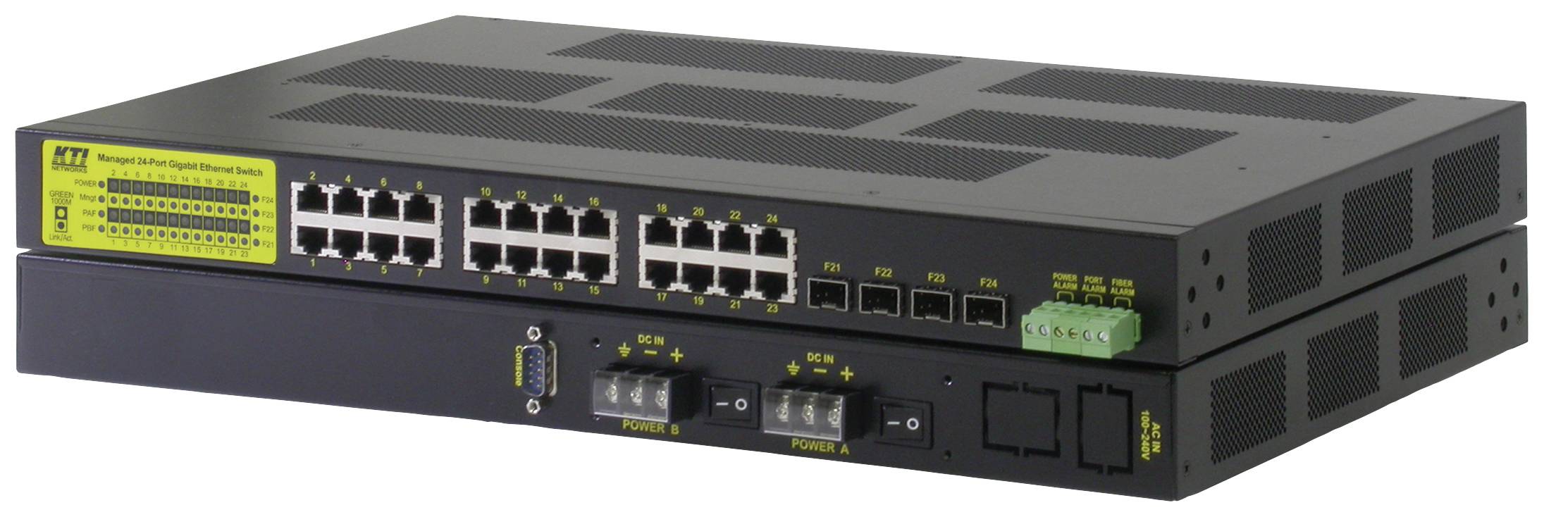 Commutateur Ethernet industriel KTI KGS-2461-HP 24 ports 10 / 100 / 1000 MBit/s