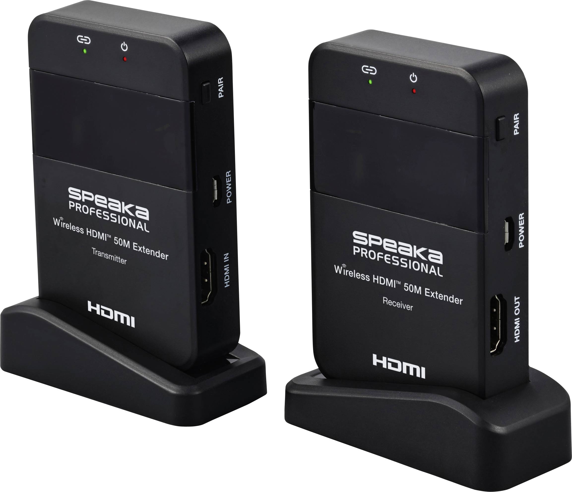 SpeaKa Professional SP-HDE-320 Set de transmission sans fil HDMI 50 m 5 GHz 1920 x 1080 Pixel