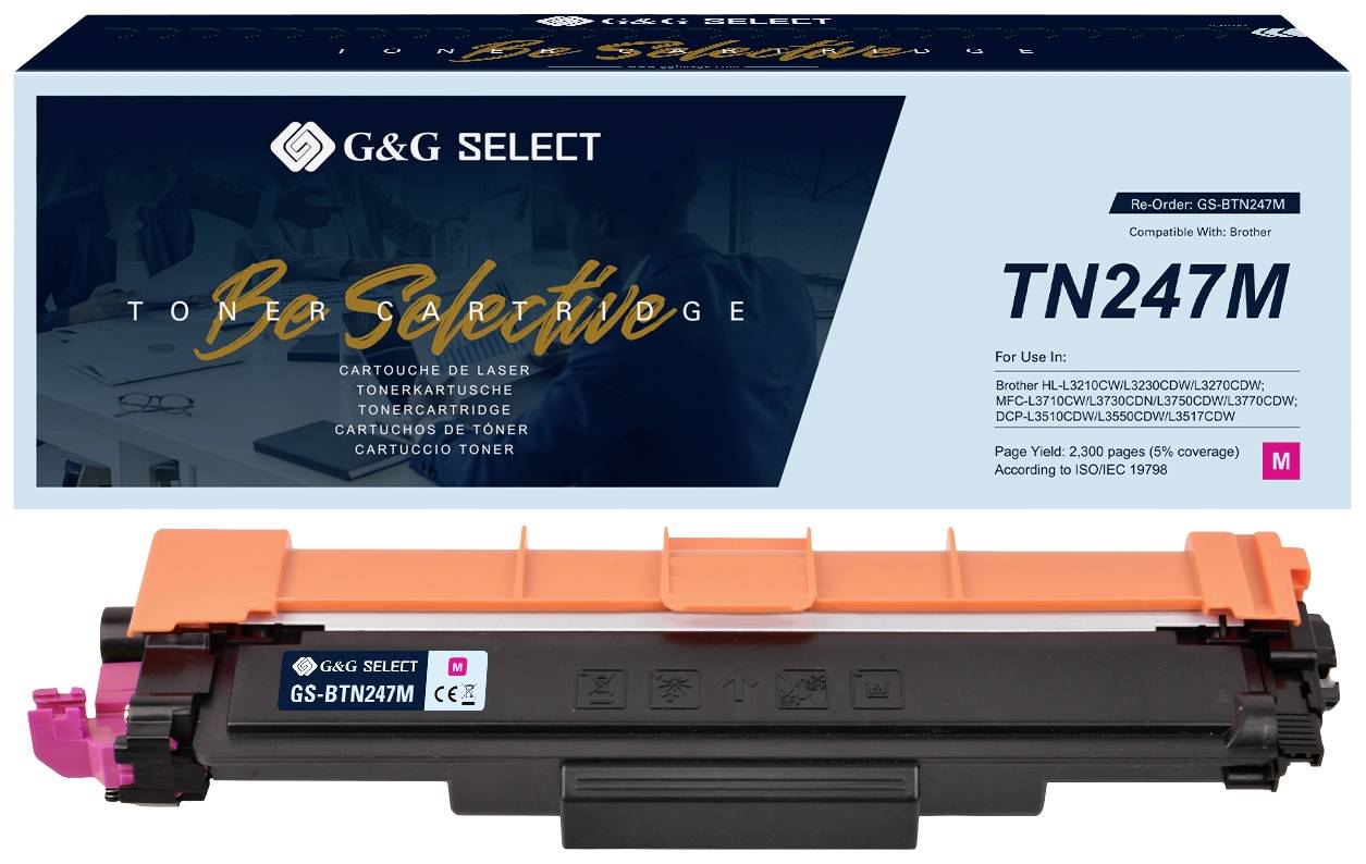 G&G Toner remplace Brother TN-247M compatible magenta TN-247M GS-BTN247M