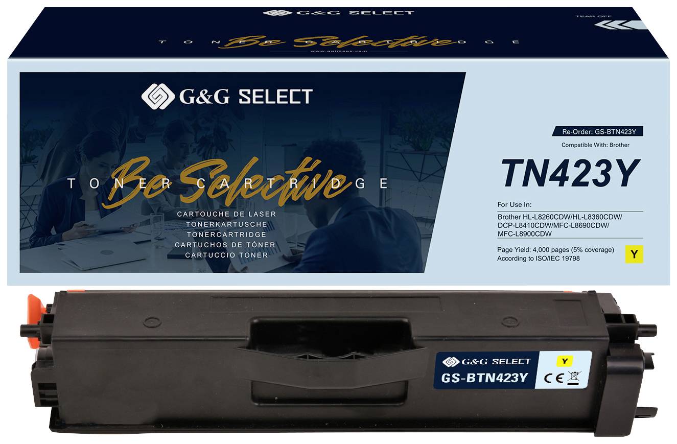G&G Toner remplace Brother TN-423Y compatible jaune TN-423Y GS-BTN423Y