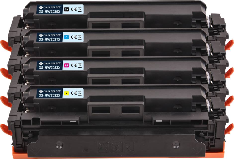 G&G Toner remplace HP 415X compatible pack bundle noir, cyan, magenta, jaune W2030X/W2031X/W2033X/W2032X GS-H415X-4P