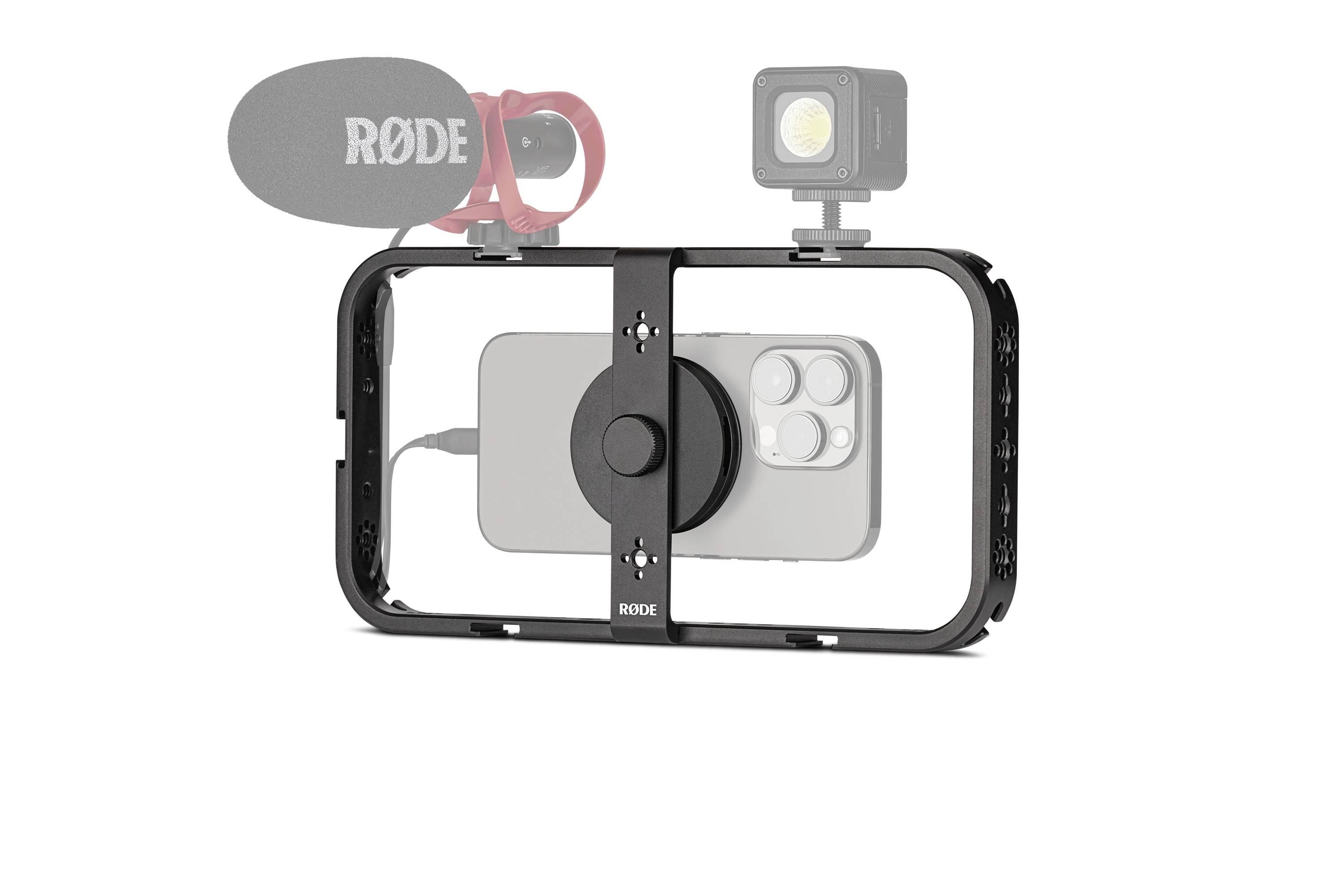 Rode Phone Cage Support pour Smartphone Filetage extérieur: 1/4", 3/8"