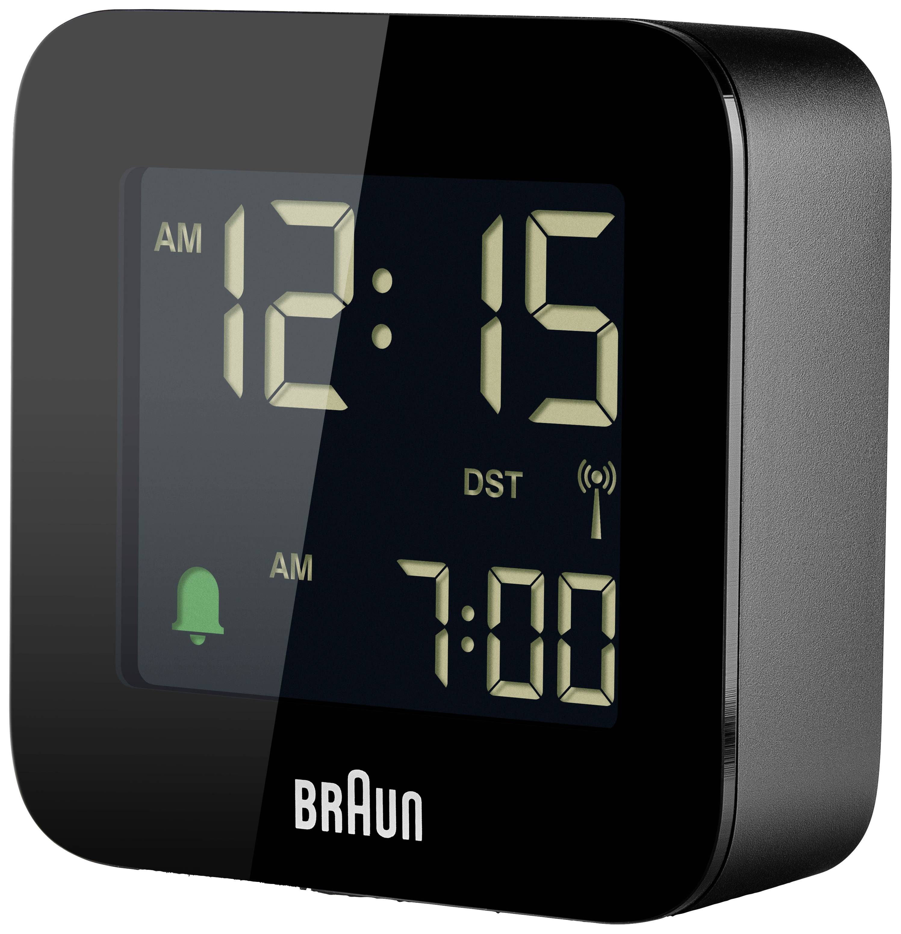 Braun BC08B-DCF radiopiloté(e) Réveil noir écran négatif