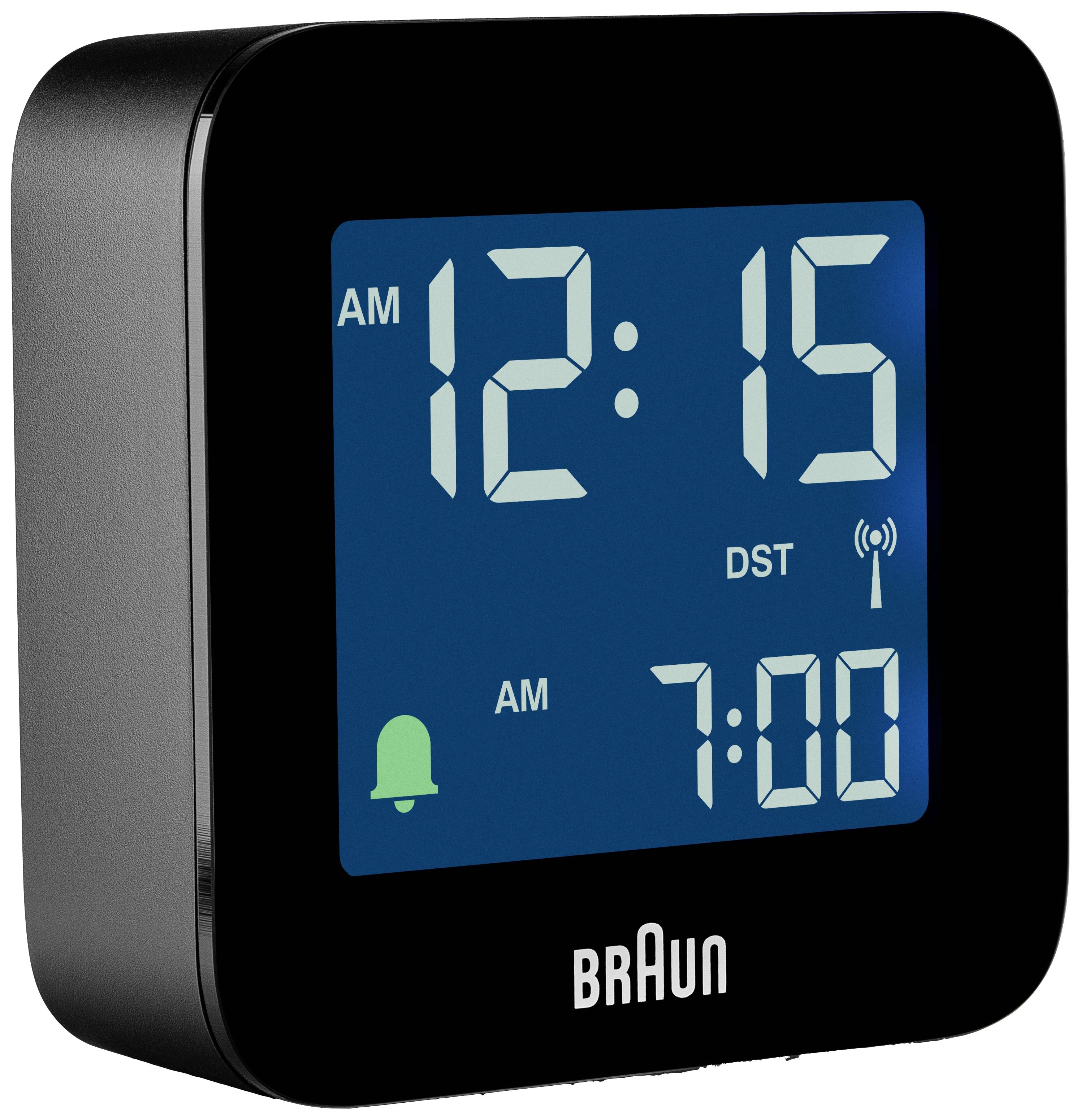 Braun BC08B-DCF radiopiloté(e) Réveil noir écran négatif