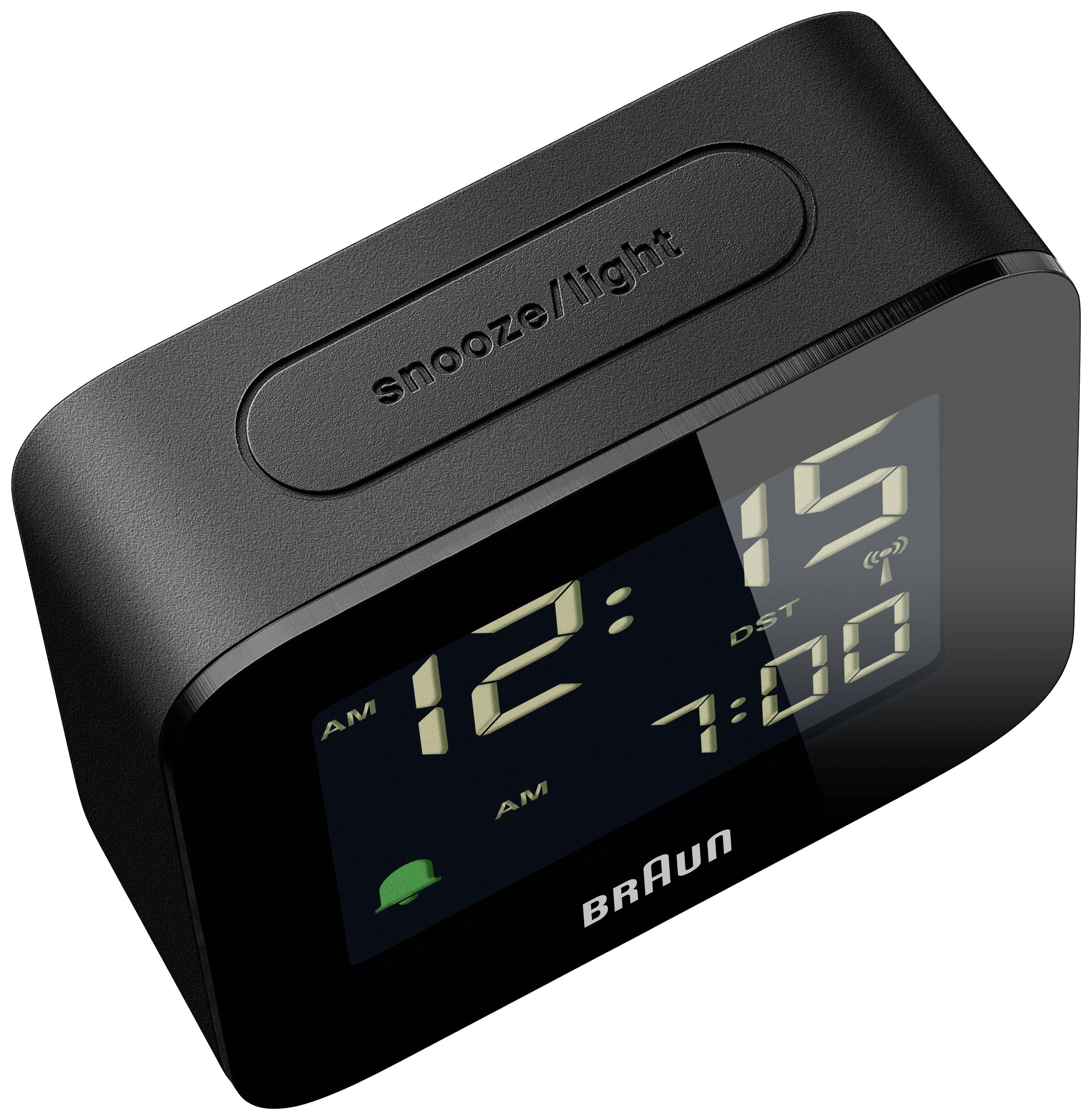 Braun BC08B-DCF radiopiloté(e) Réveil noir écran négatif