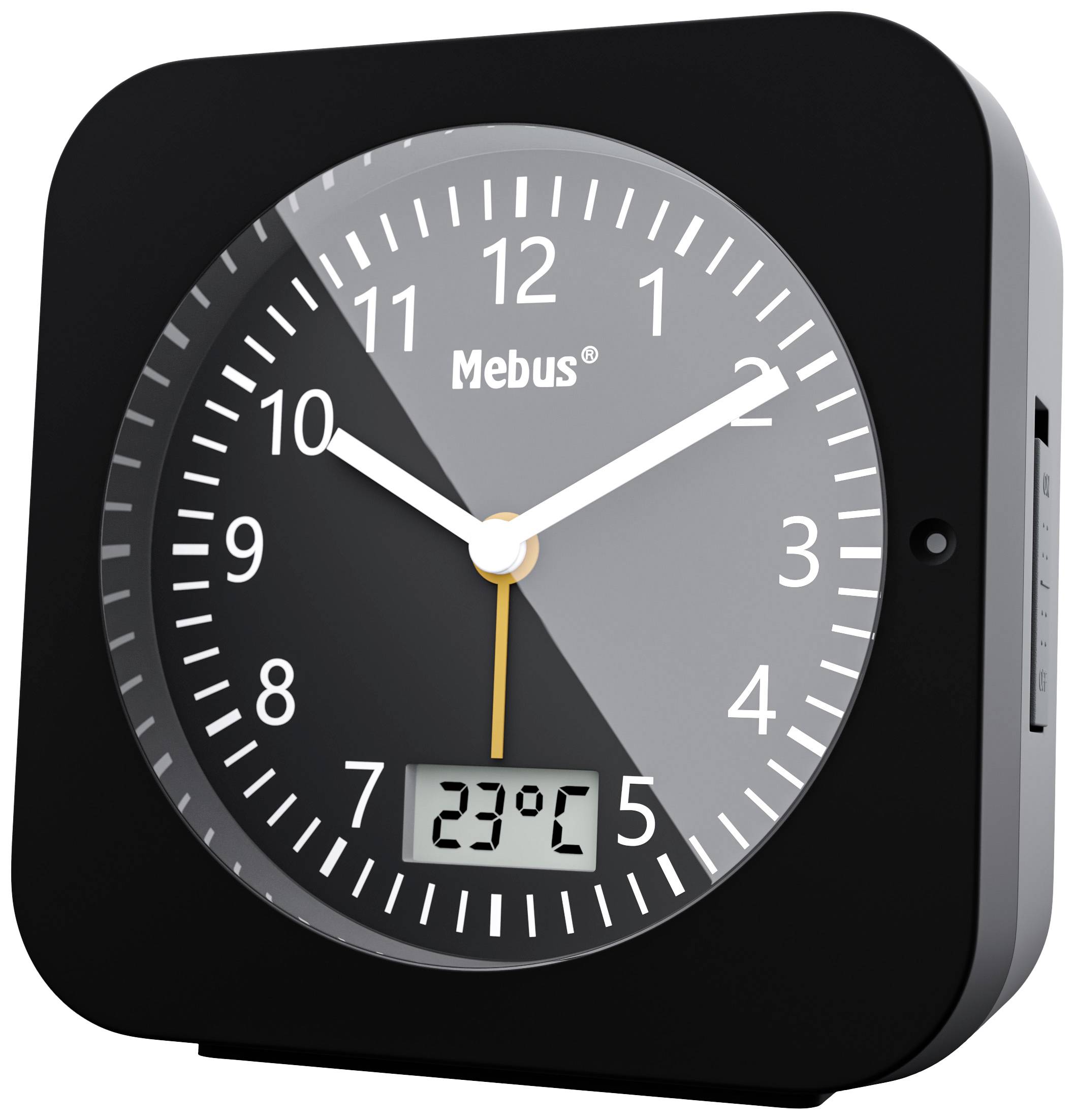 Mebus 25609 radiopiloté(e) Réveil noir