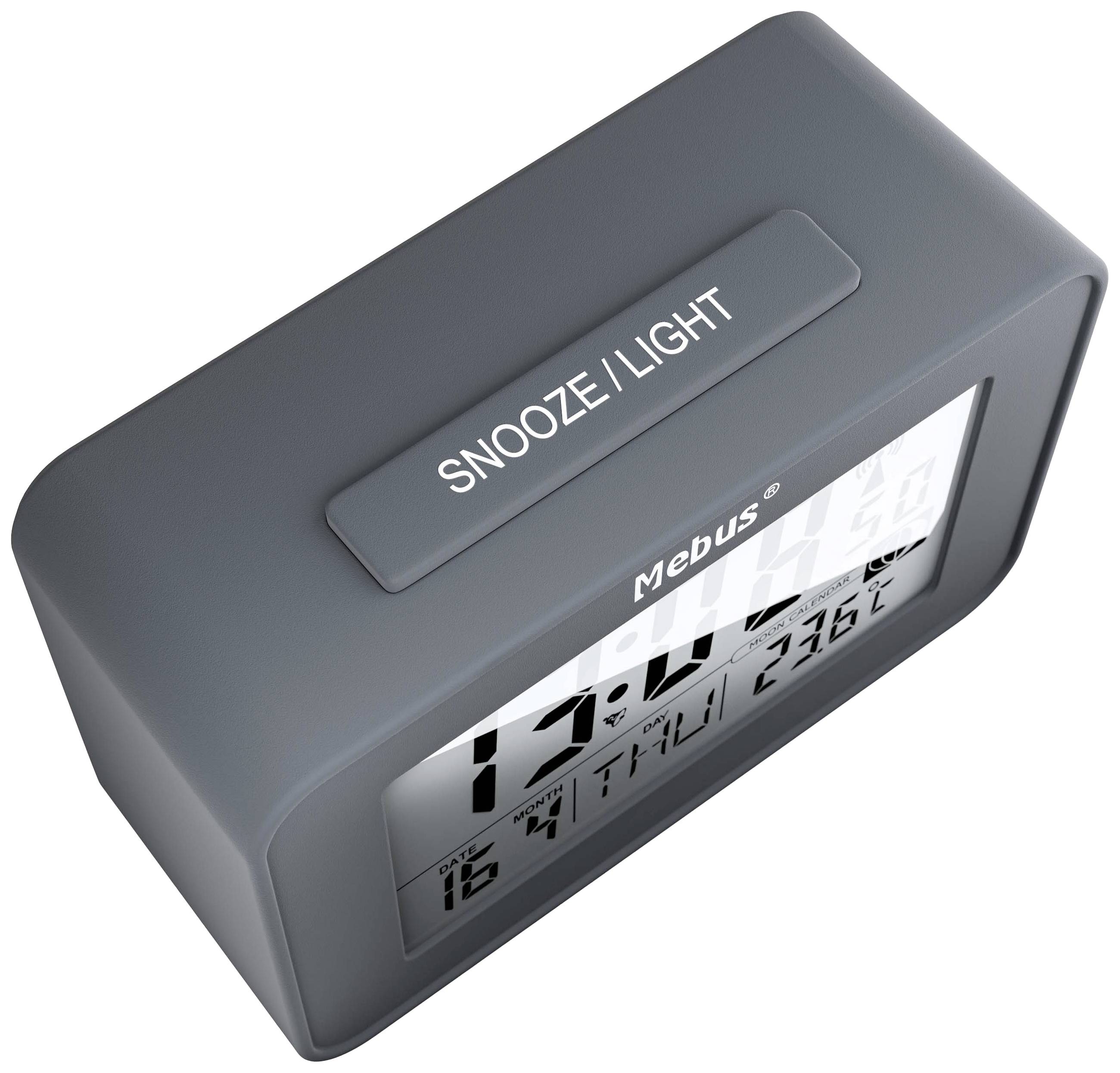 Mebus 51460 radiopiloté(e) Réveil anthracite Heures de réveil 2